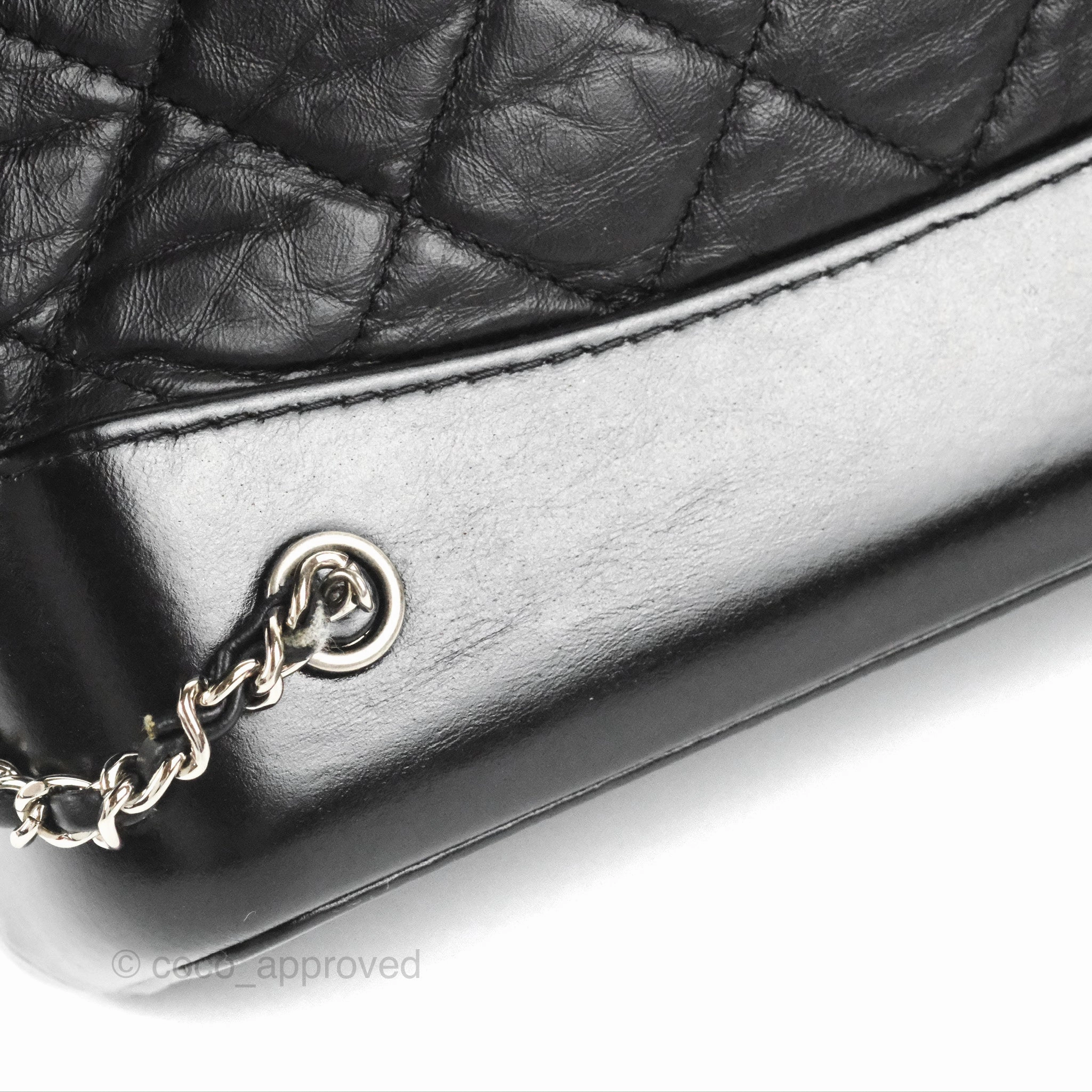 Chanel Medium Gabrielle Backpack Black Aged Calfskin