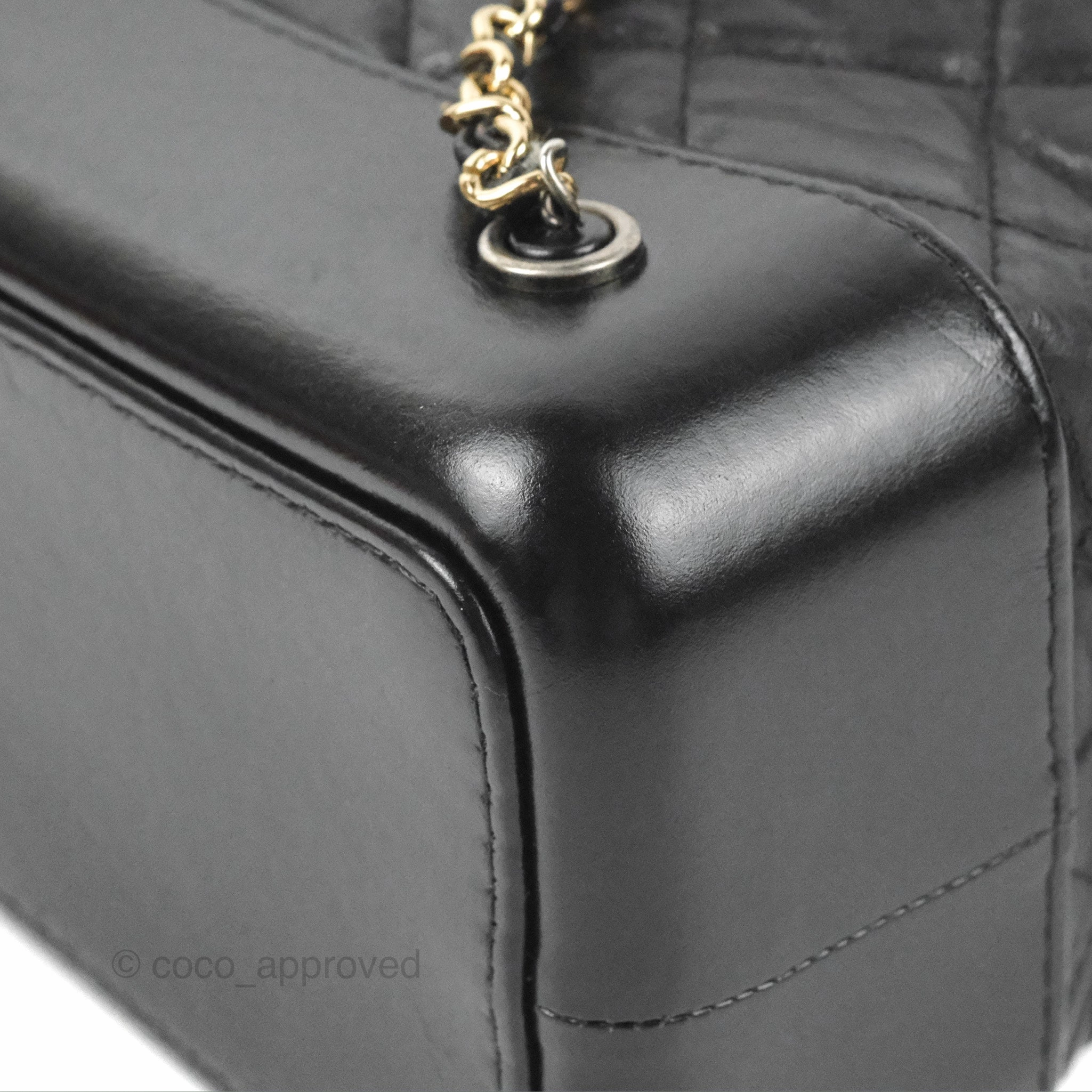 Chanel Medium Gabrielle Backpack Black Aged Calfskin