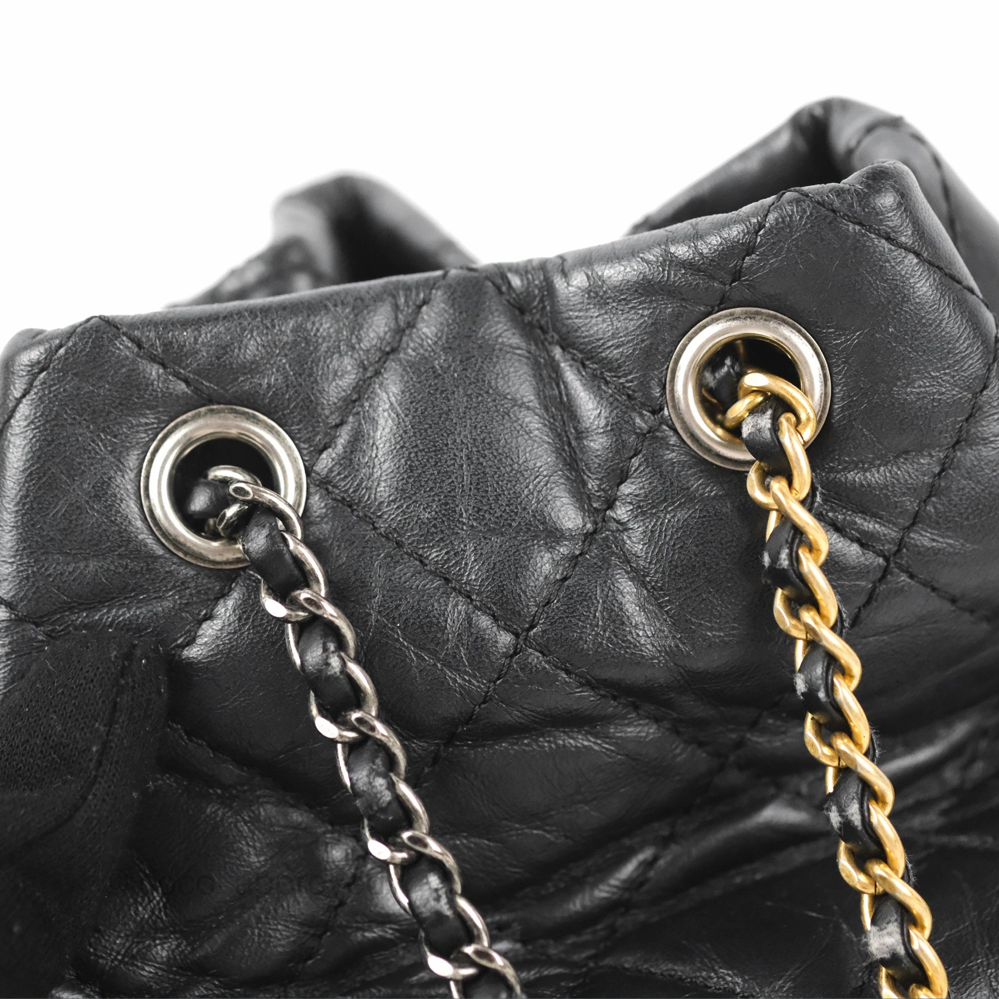 Chanel Medium Gabrielle Backpack Black Aged Calfskin