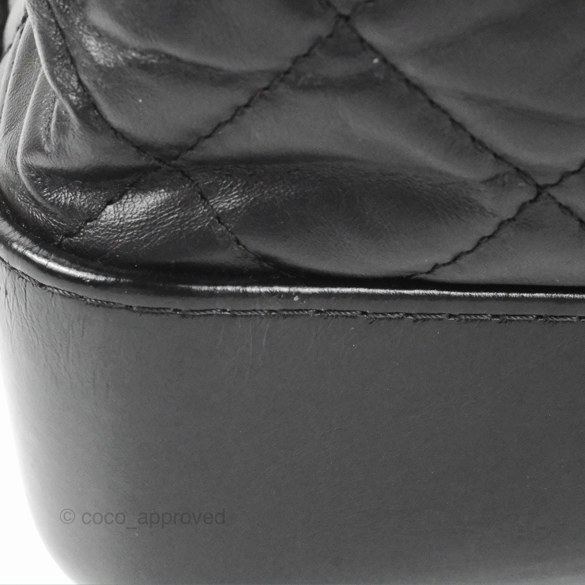 Chanel Medium Gabrielle Backpack Black Aged Calfskin