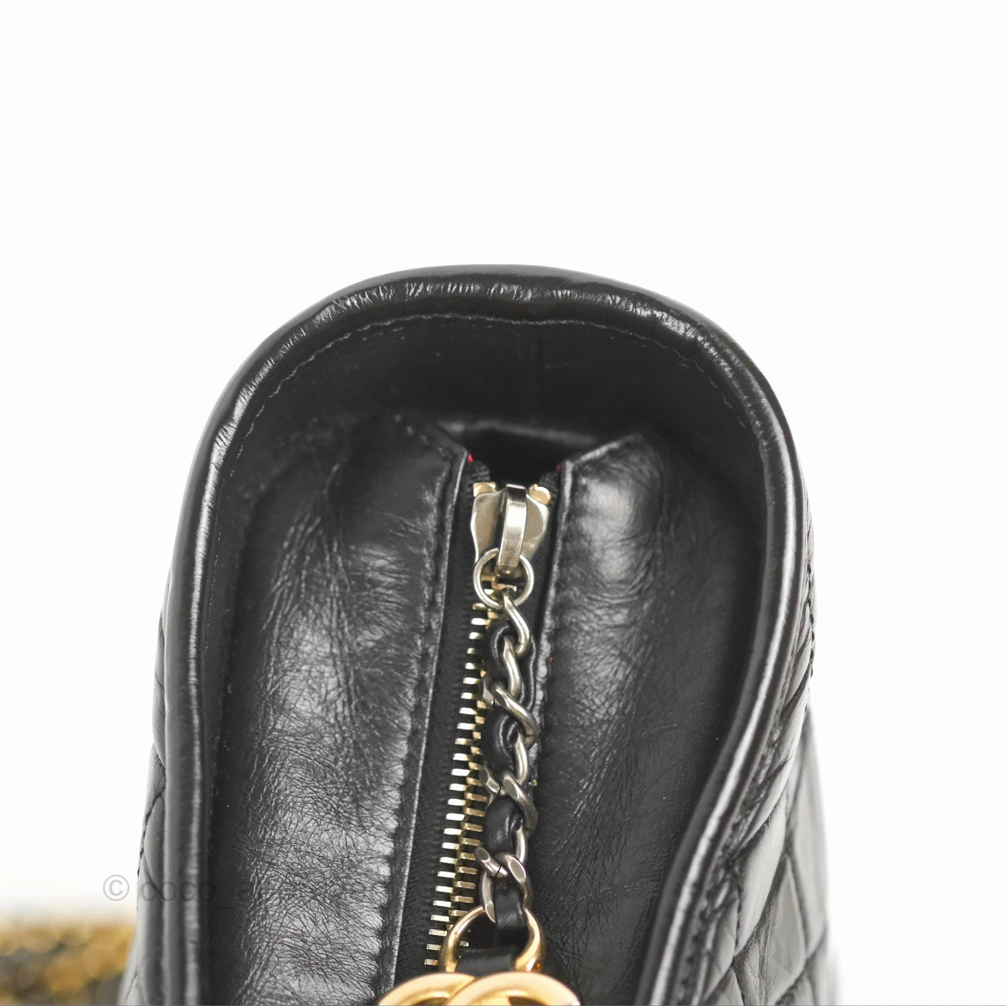 Chanel Medium Gabrielle Hobo Quilted Black Aged Calfskin Mixed Hardware