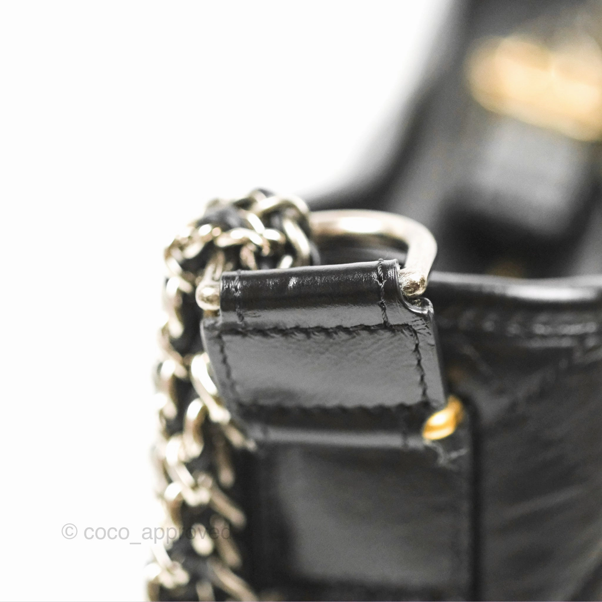 Chanel Medium Gabrielle Hobo Quilted Black Aged Calfskin Mixed Hardware