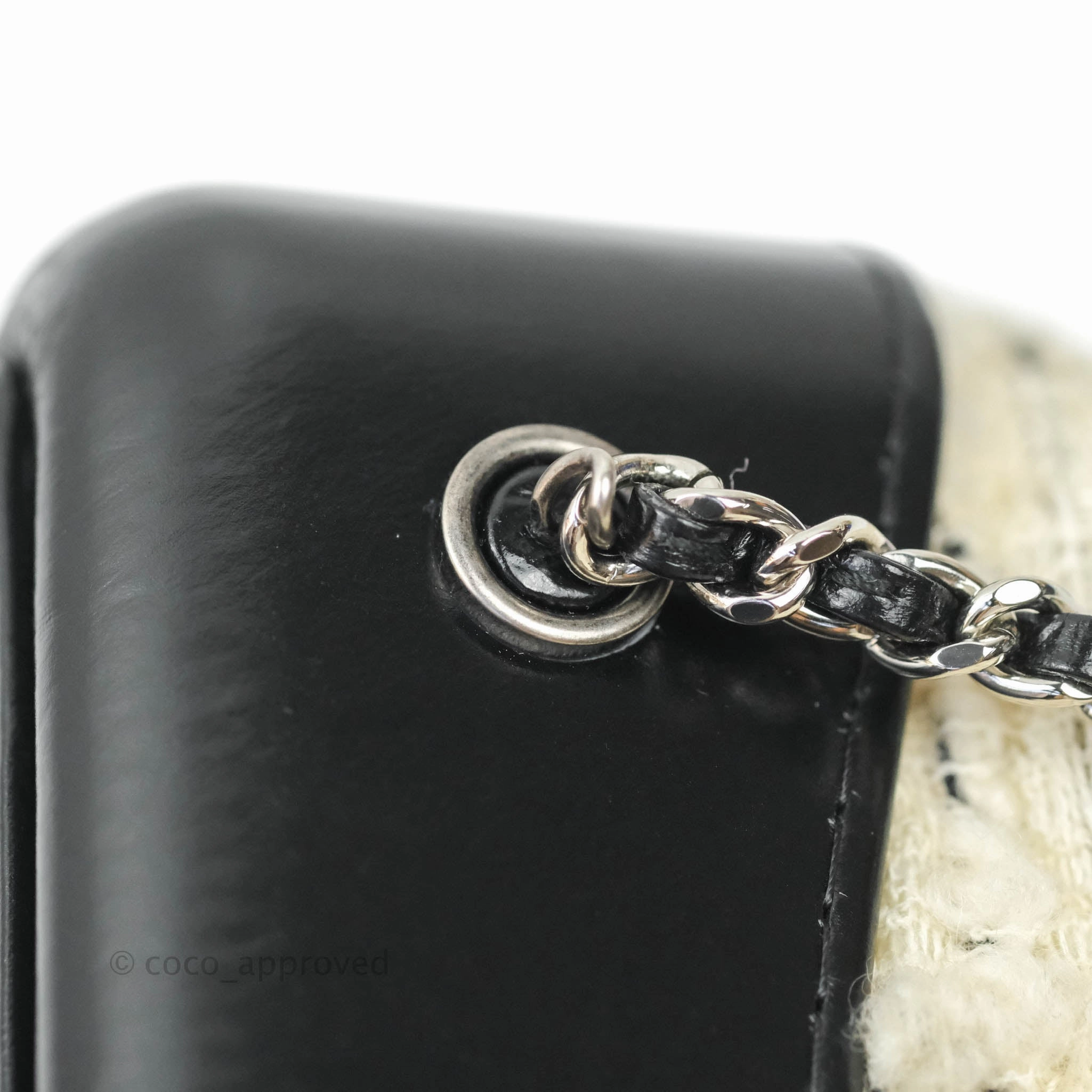Chanel Medium Gabrielle Tweed Aged Calfskin Backpack in Cream Black