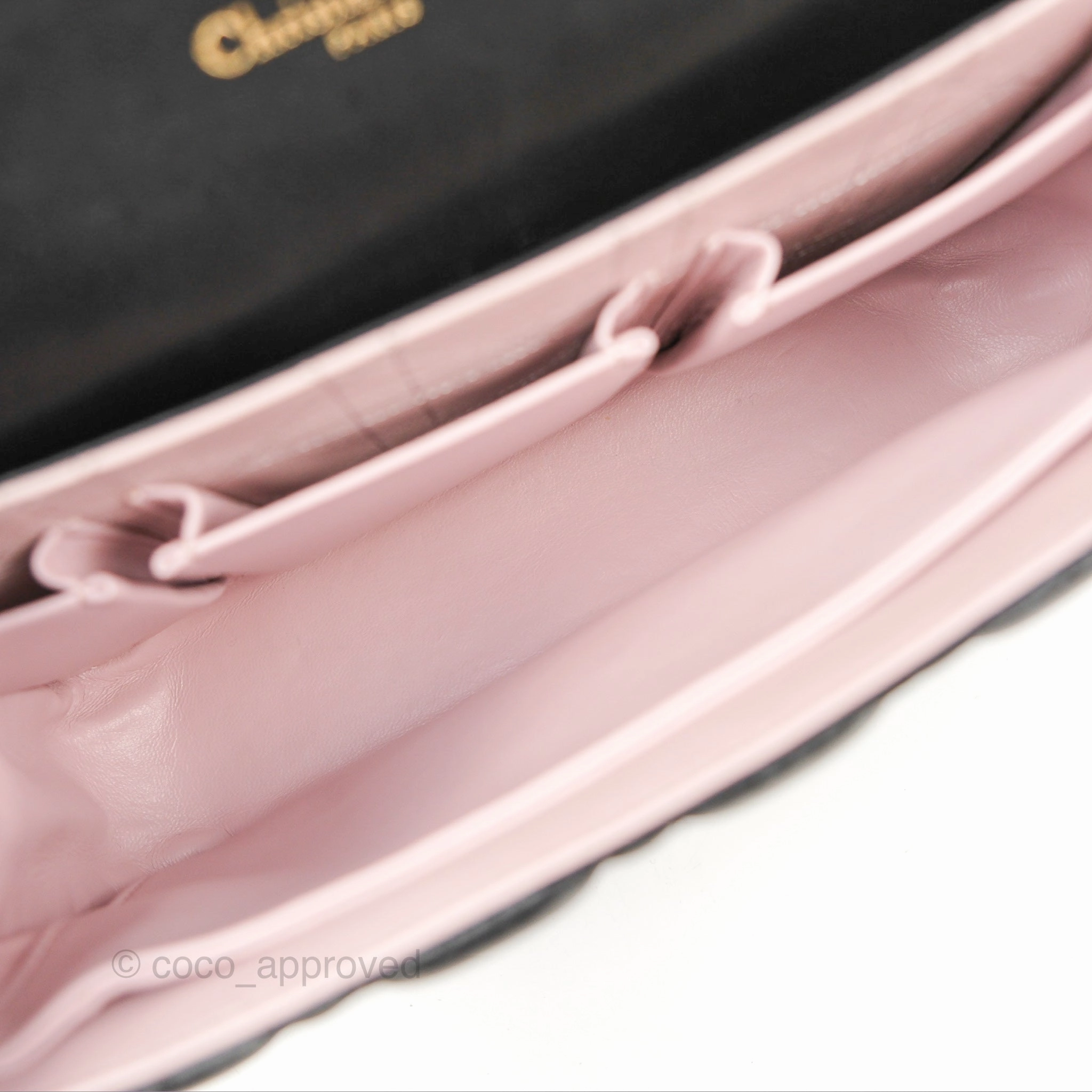 Chanel Medium Miss Dior Flap Bag Black Cannage Lambskin Gold Hardware