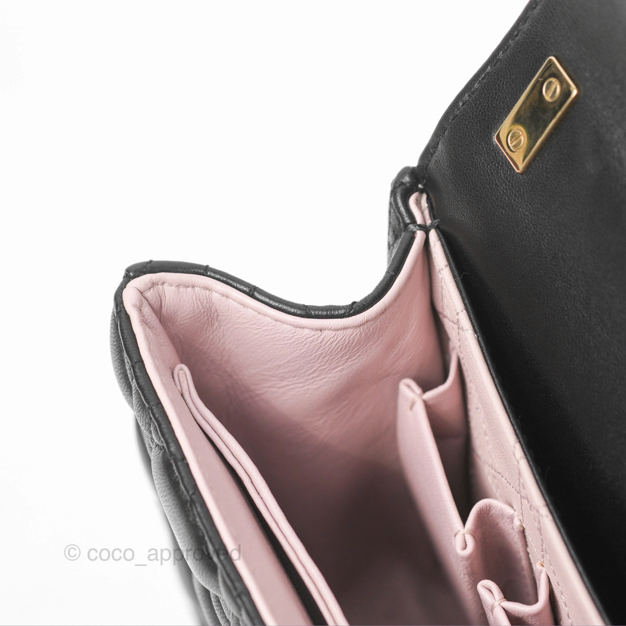 Chanel Medium Miss Dior Flap Bag Black Cannage Lambskin Gold Hardware