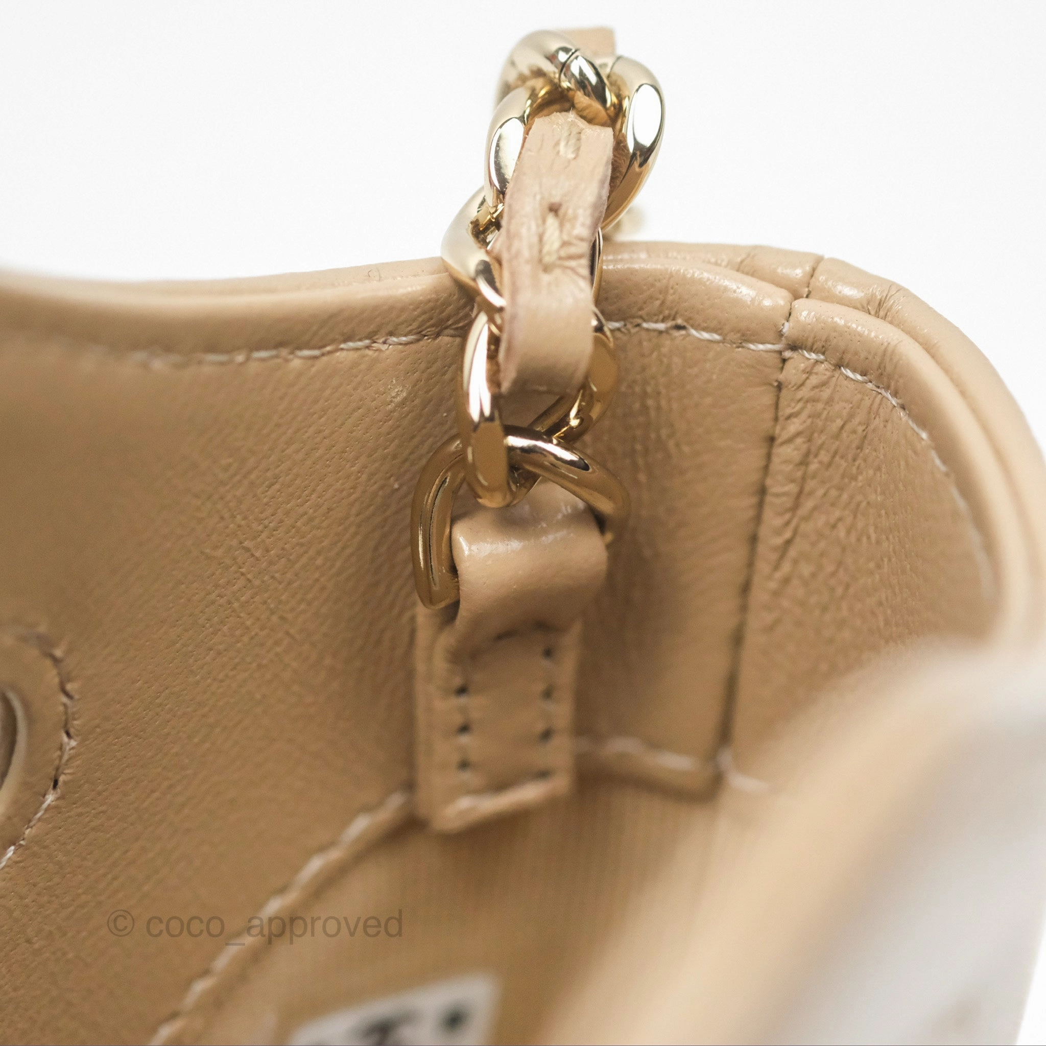 Chanel Micro 31 Beige Bucket Bag Shiny Calfskin Gold Hardware