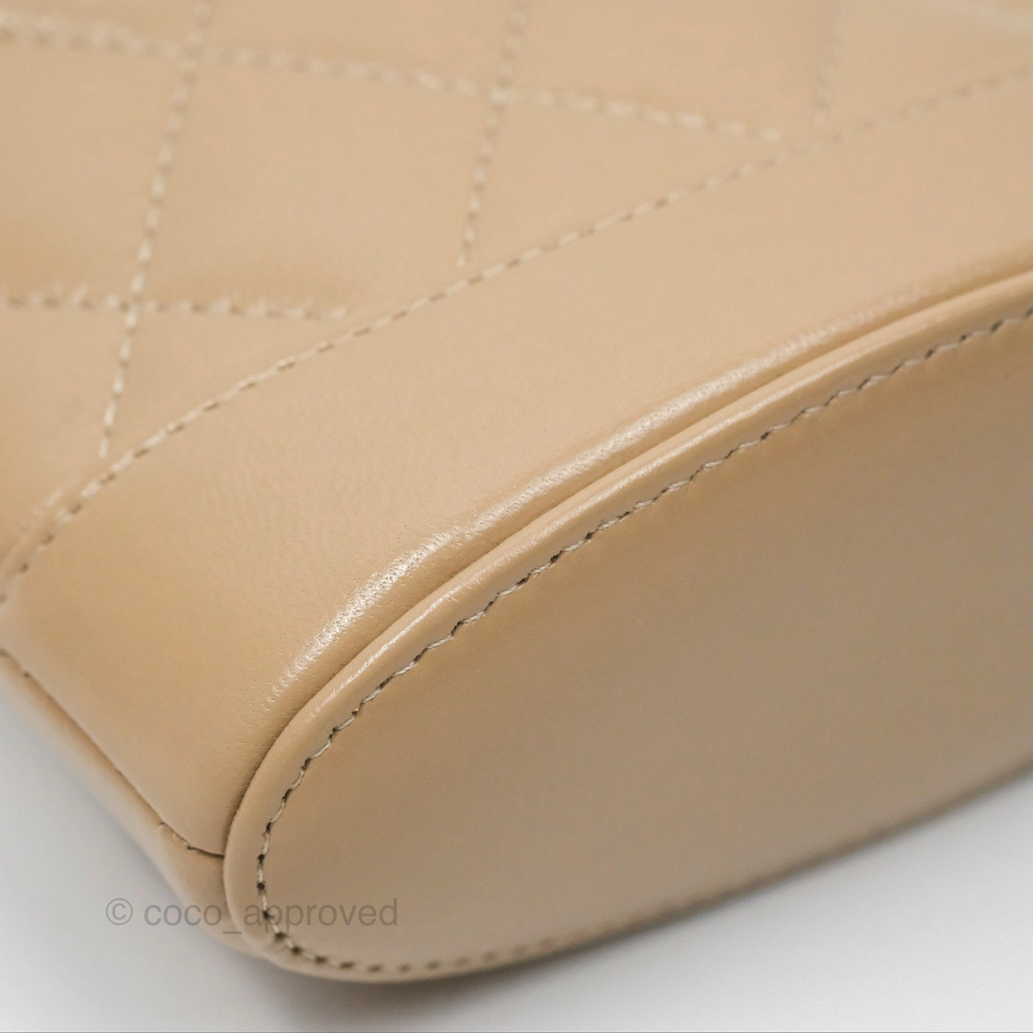 Chanel Micro 31 Beige Bucket Bag Shiny Calfskin Gold Hardware