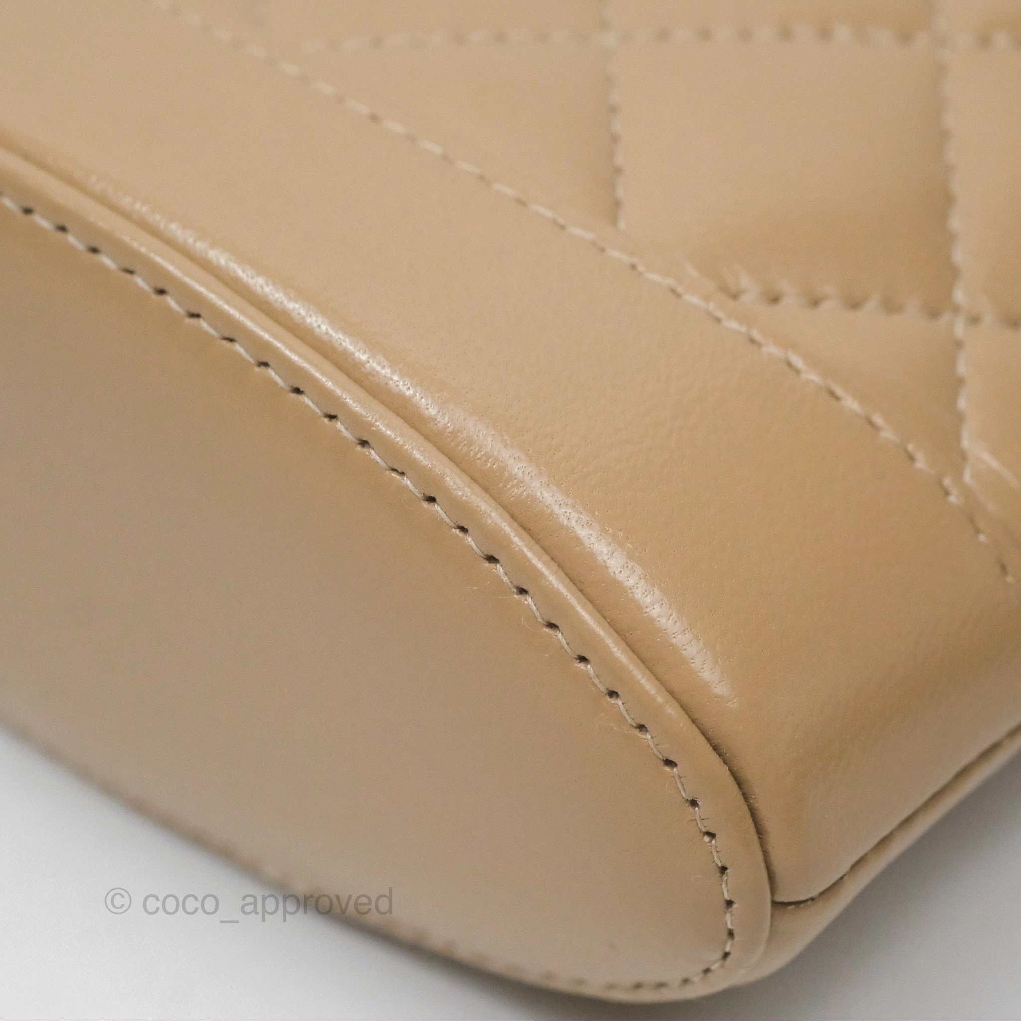 Chanel Micro 31 Beige Bucket Bag Shiny Calfskin Gold Hardware