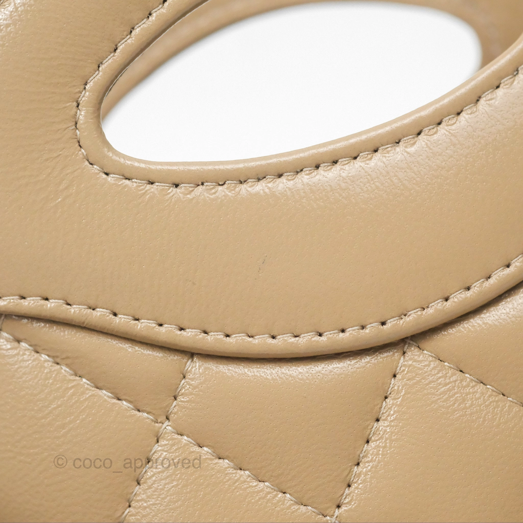 Chanel Micro 31 Beige Bucket Bag Shiny Calfskin Gold Hardware