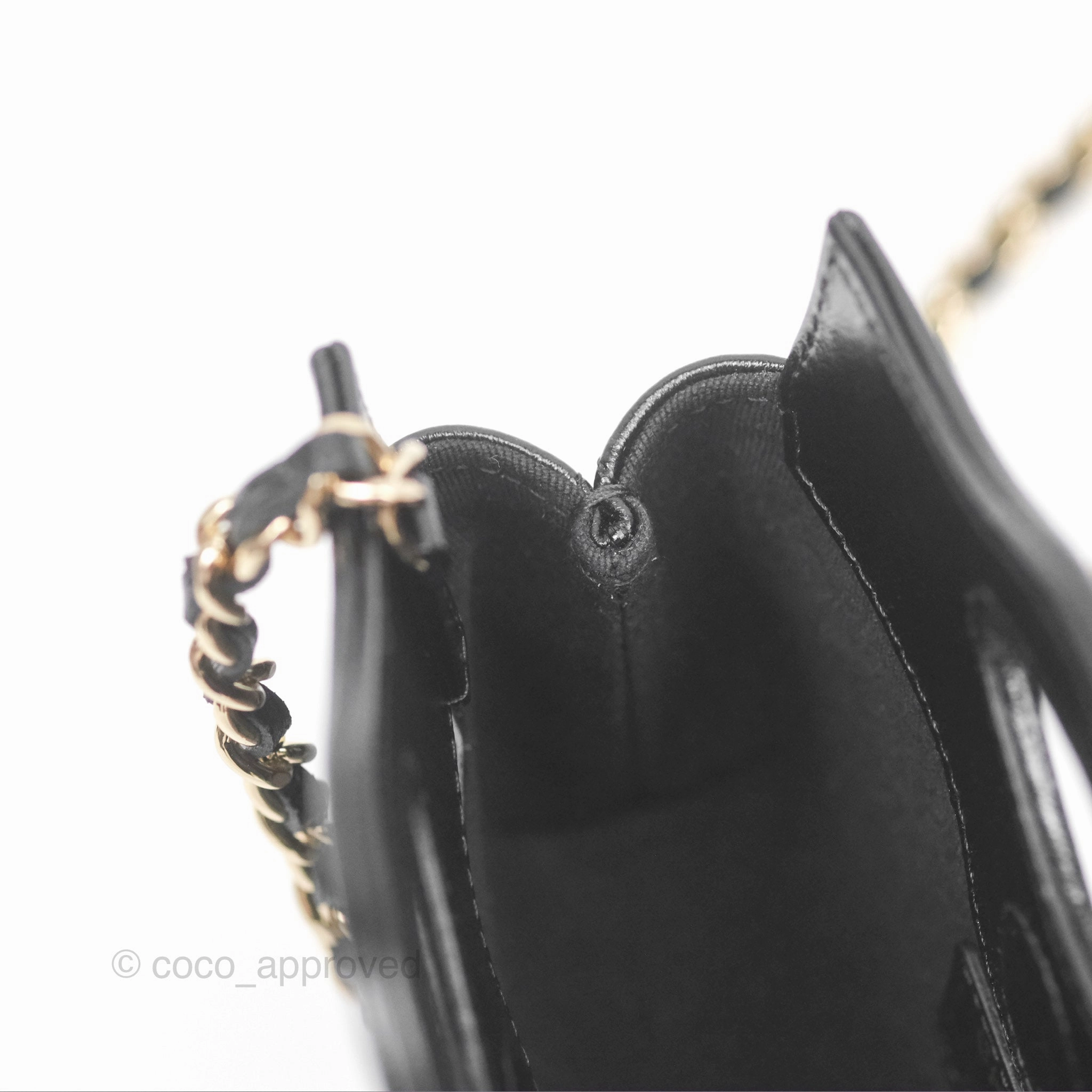 Chanel Micro 31 Black Shiny Calfskin Gold Hardware