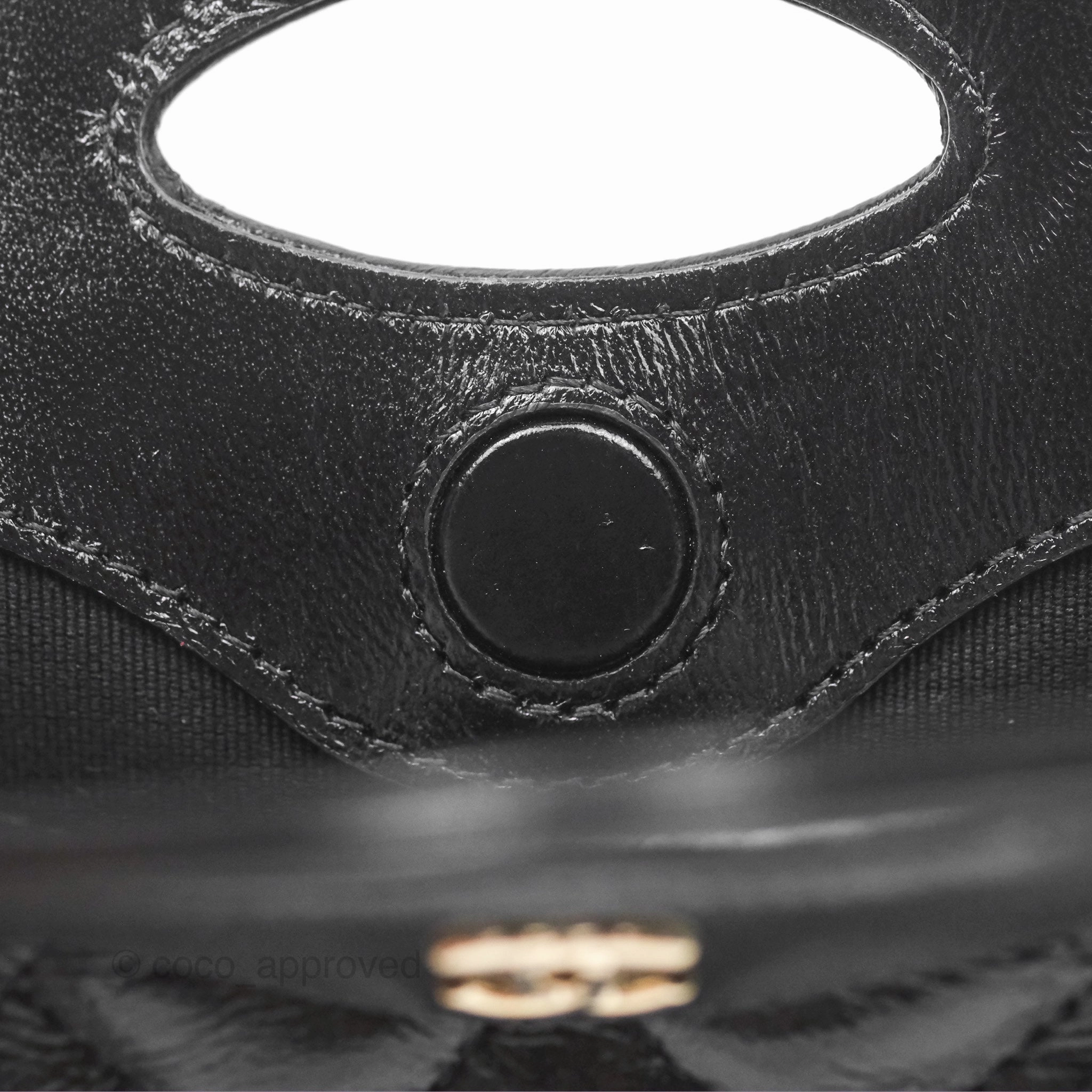 Chanel Micro 31 Black Shiny Calfskin Gold Hardware