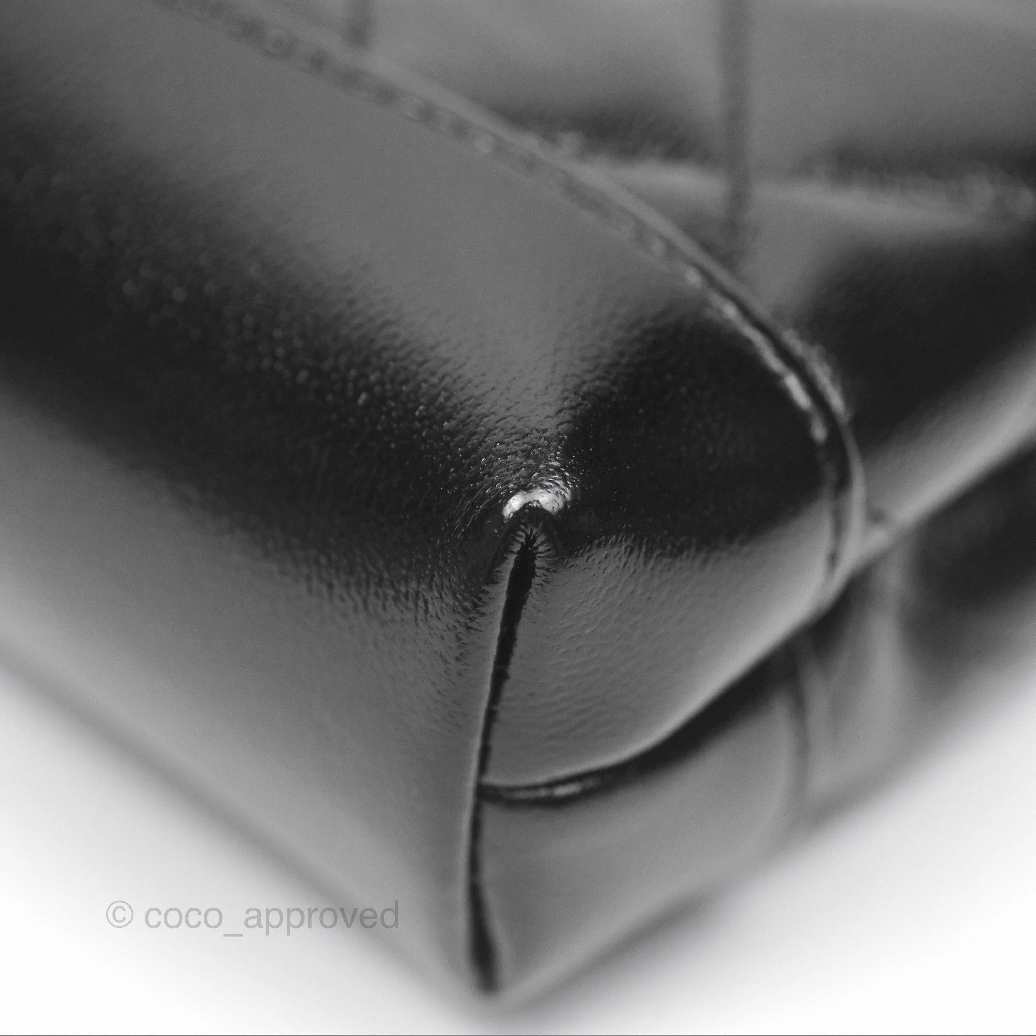 Chanel Micro 31 Black Shiny Calfskin Gold Hardware