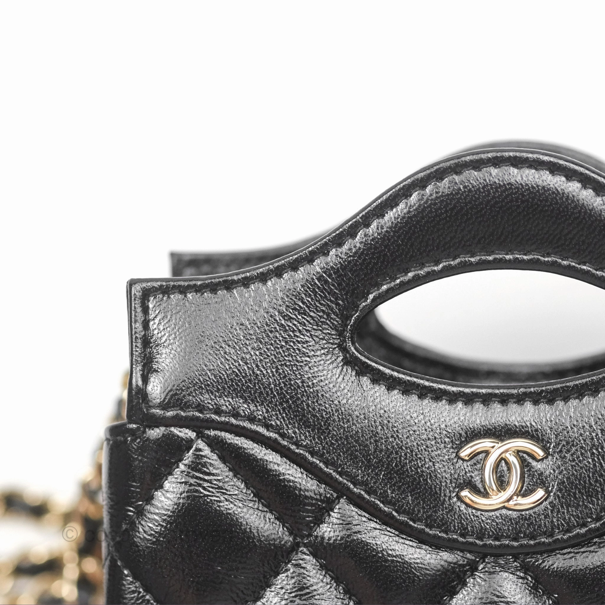 Chanel Micro 31 Black Shiny Calfskin Gold Hardware