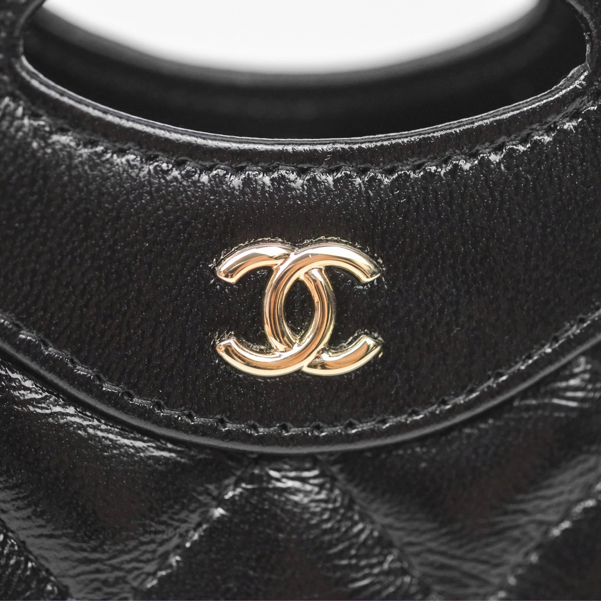 Chanel Micro 31 Black Shiny Calfskin Gold Hardware