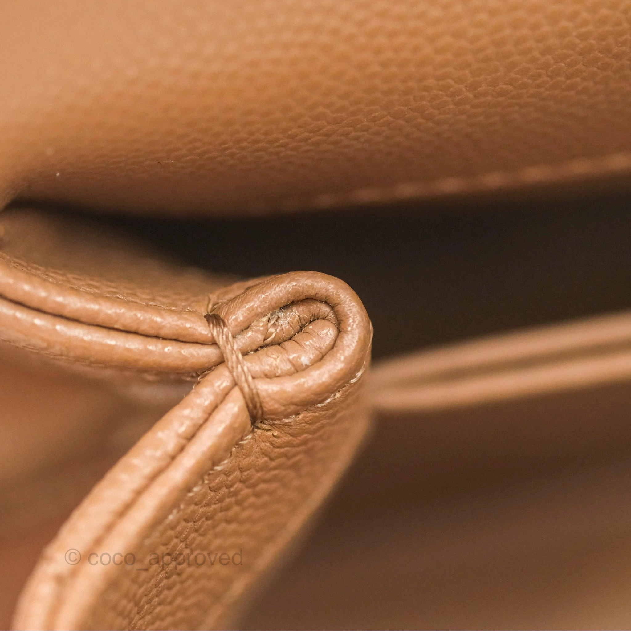 Chanel Mini Coco Handle Quilted Beige Caviar Gold Hardware