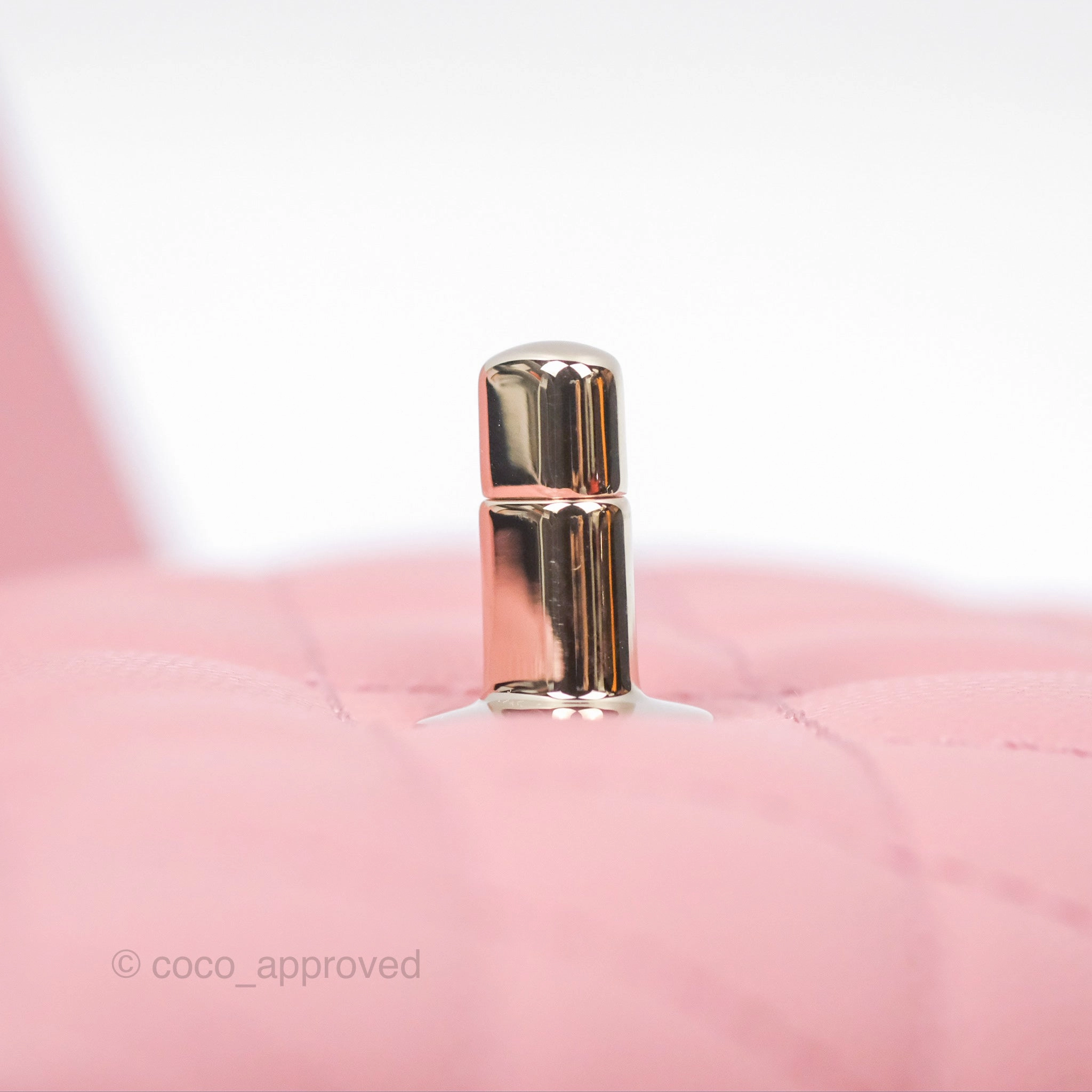 Chanel Mini Coco Handle Quilted Pink Caviar Gold Hardware