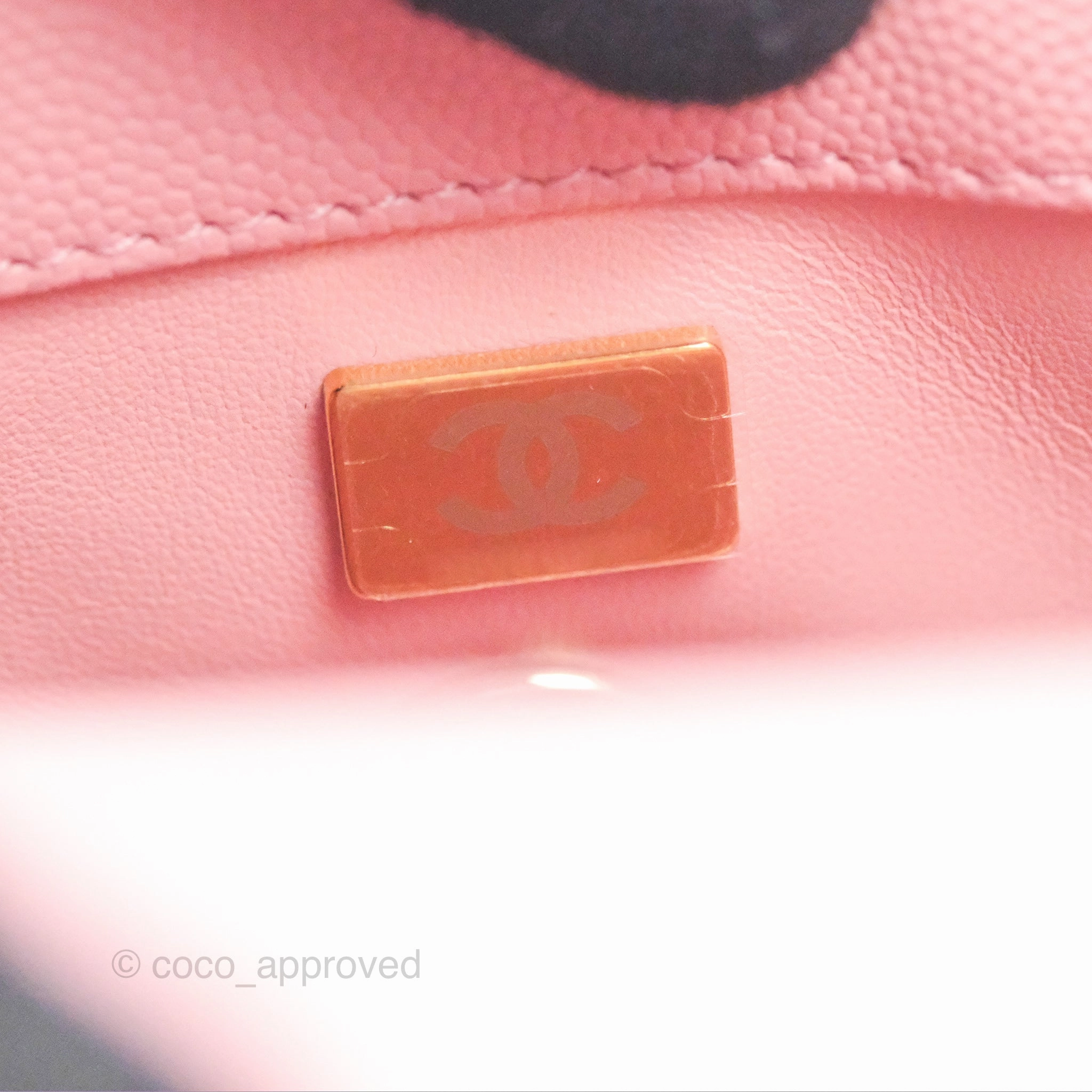 Chanel Mini Coco Handle Quilted Pink Caviar Gold Hardware