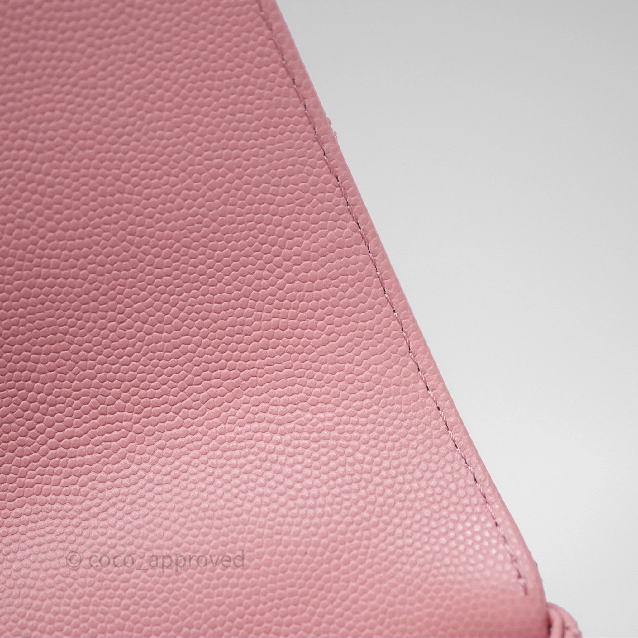 Chanel Mini Coco Handle Quilted Pink Caviar Gold Hardware
