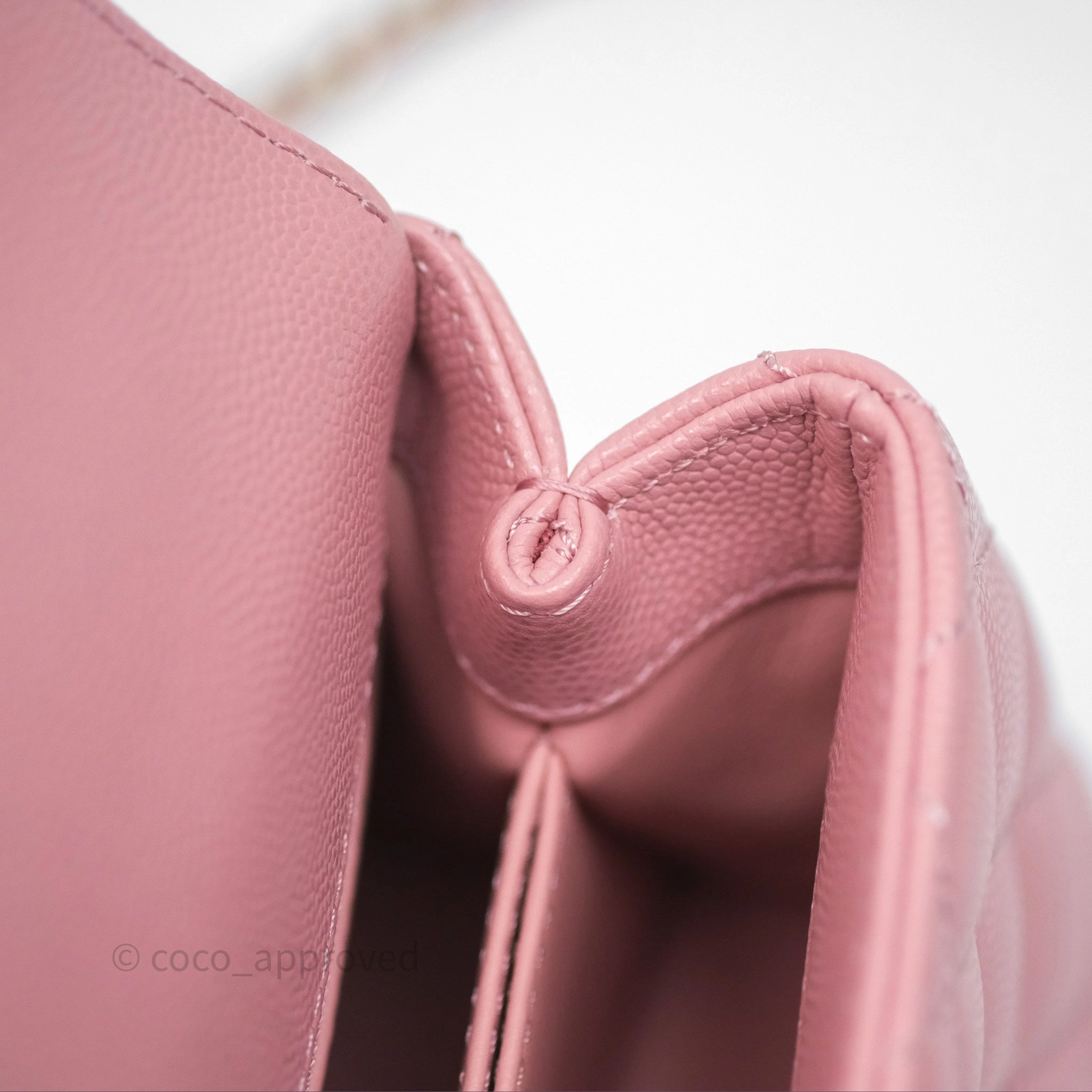 Chanel Mini Coco Handle Quilted Pink Caviar Gold Hardware