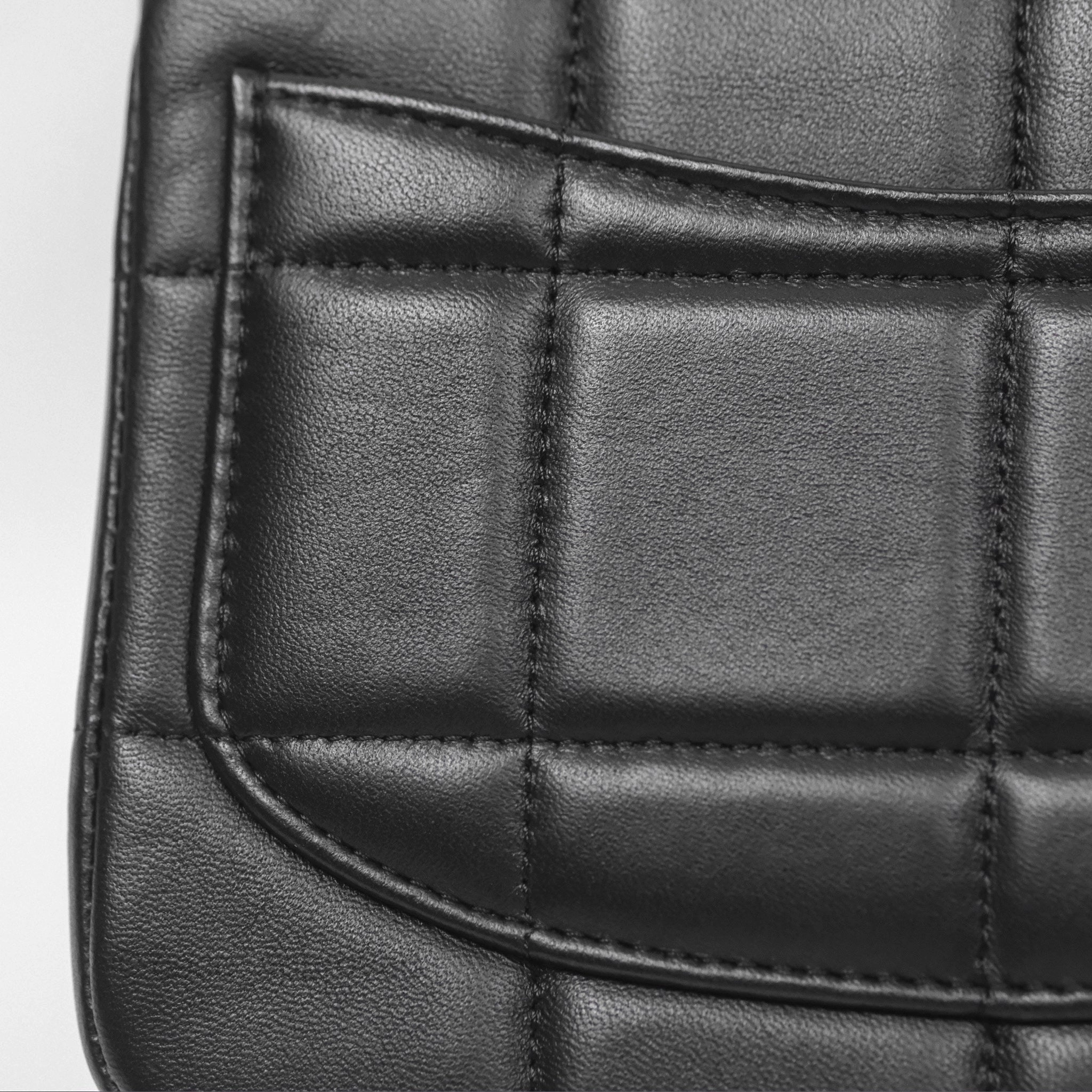 Chanel Mini Monacoco Flap With Dice Logo Chain Lambskin Black Gold Hardware 23C