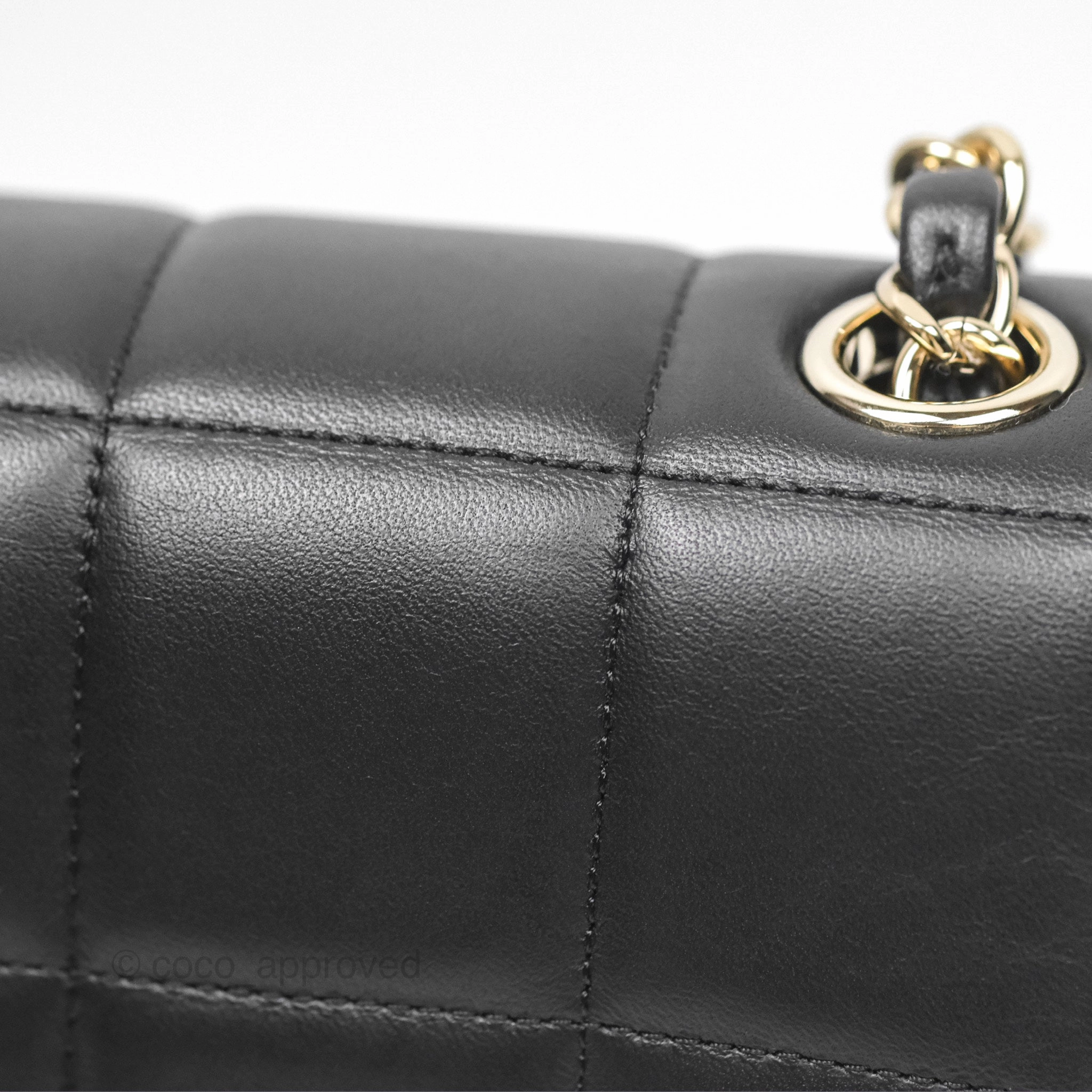 Chanel Mini Monacoco Flap With Dice Logo Chain Lambskin Black Gold Hardware 23C
