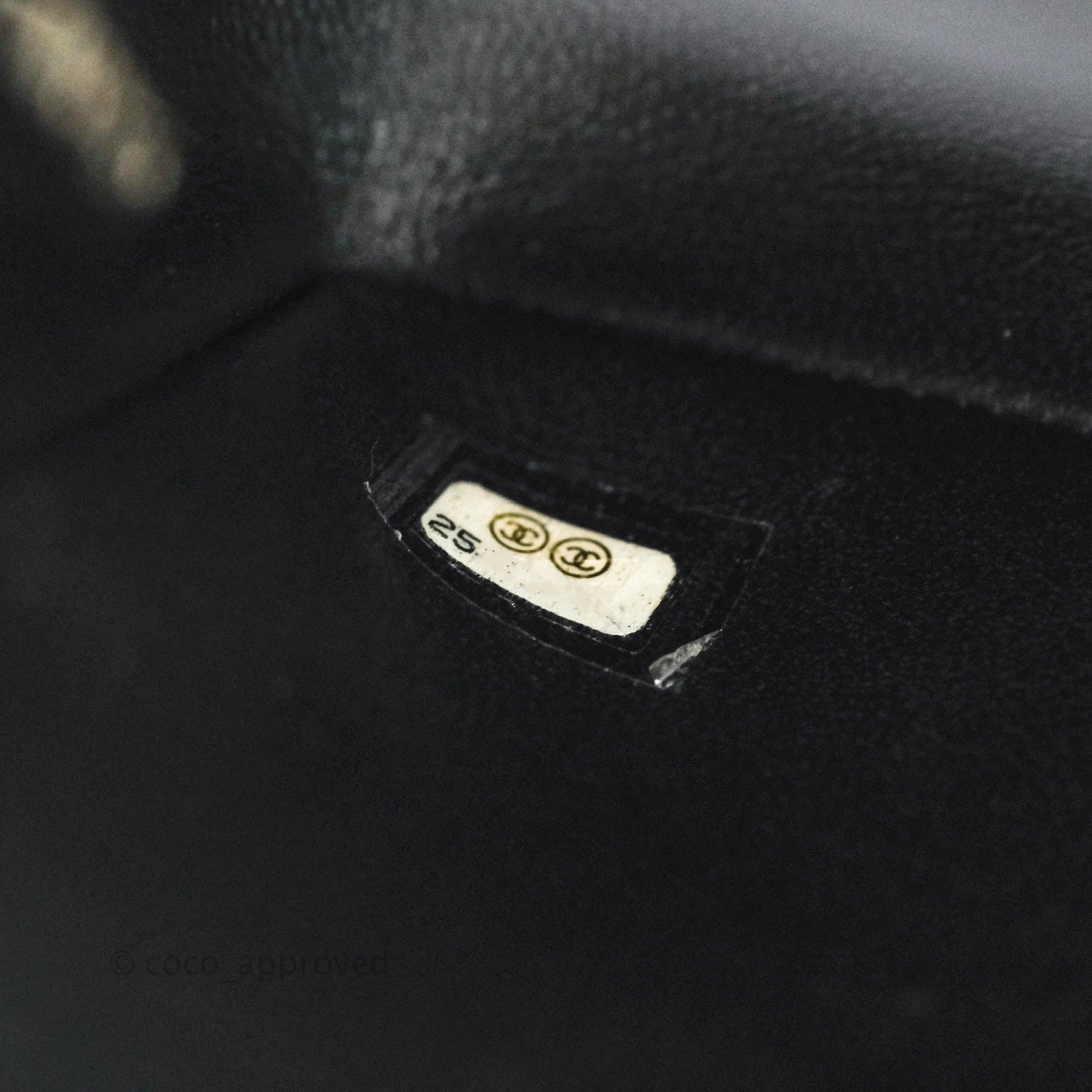 Chanel Mini Rectangular Chevron Caviar Black Silver Hardware