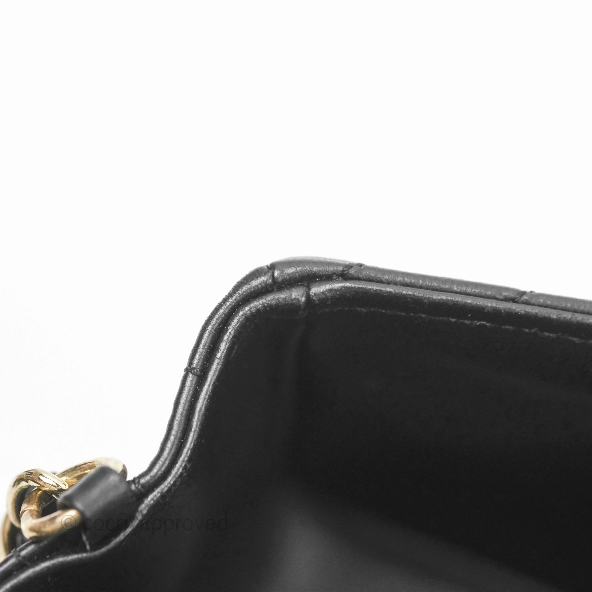 Chanel Mini Rectangular Flap Chevron Black Lambskin Gold Hardware
