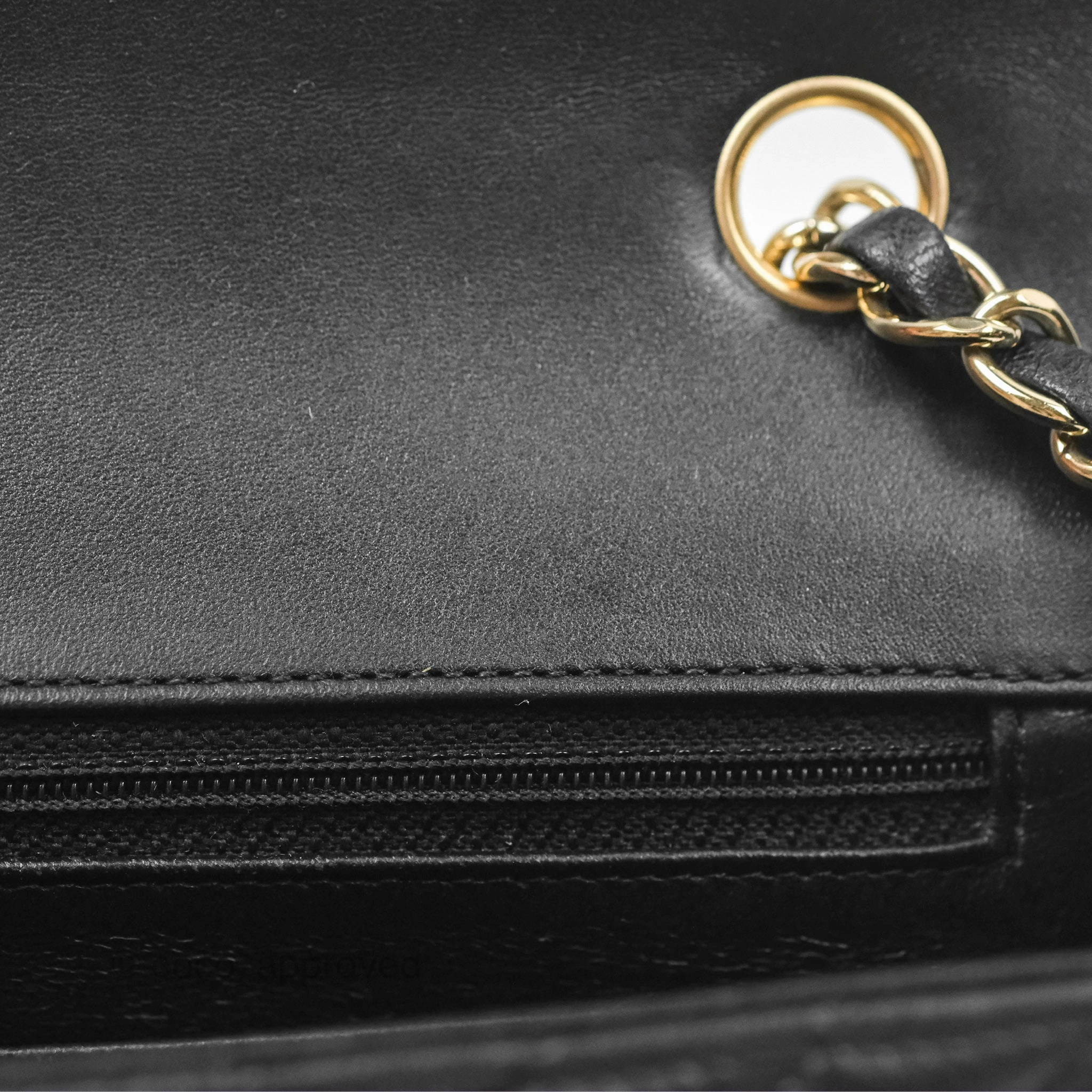 Chanel Mini Rectangular Flap Chevron Black Lambskin Gold Hardware