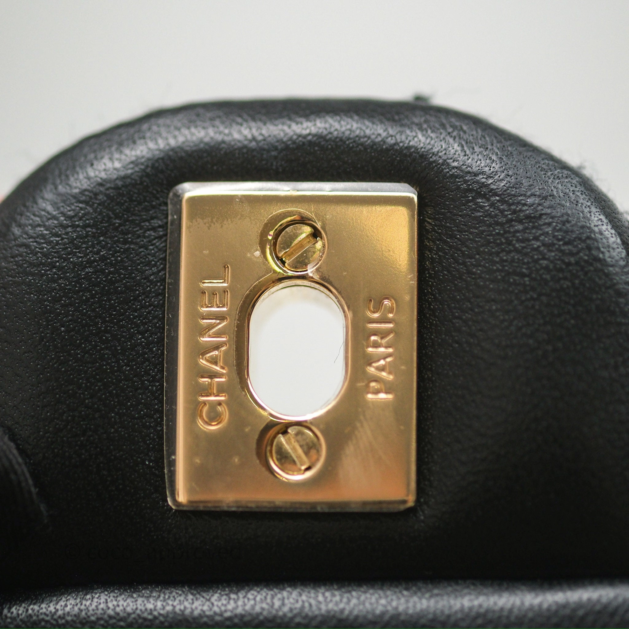 Chanel Mini Rectangular Flap Navy Tweed Gold Hardware