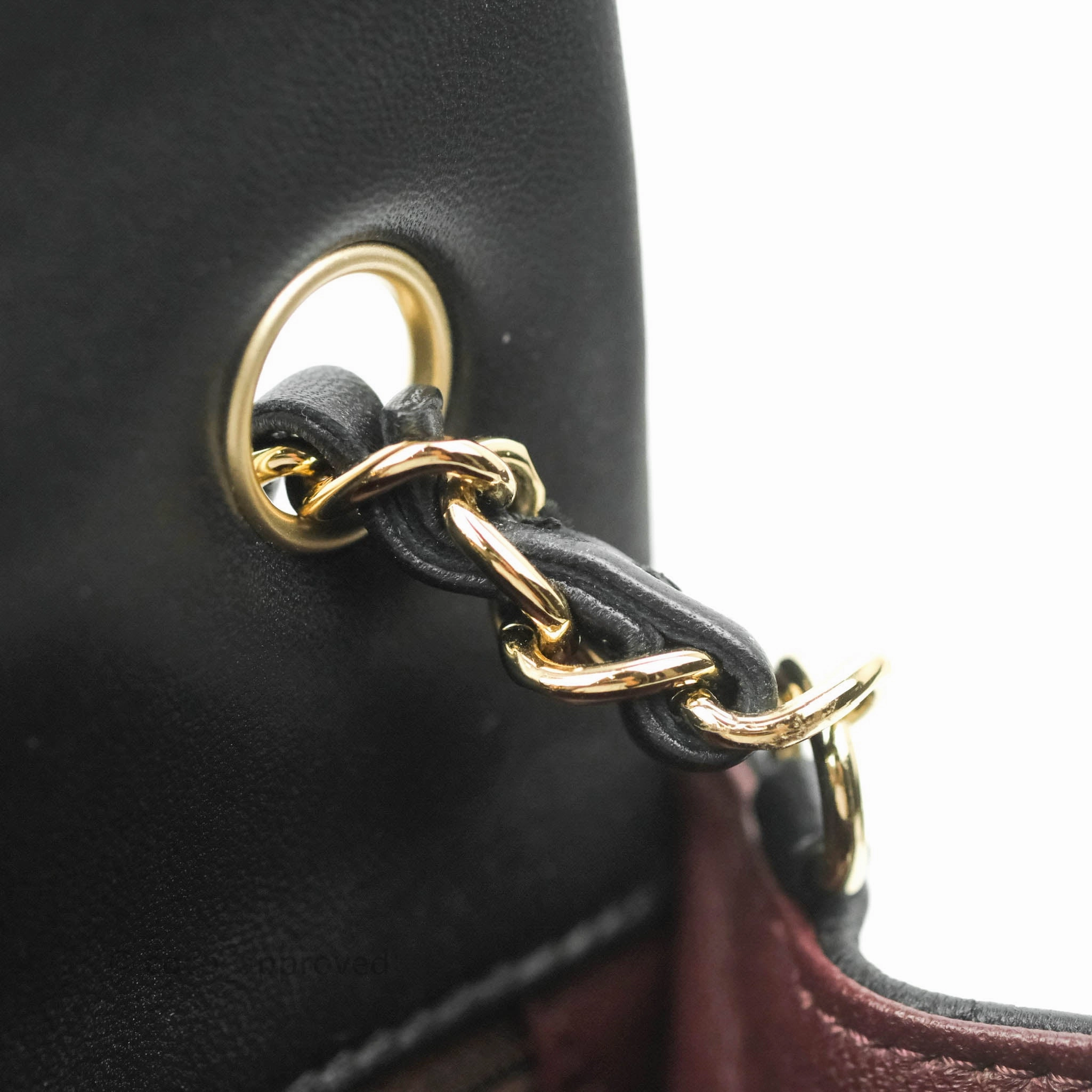 Chanel Mini Rectangular Lambskin Chevron Black Gold Hardware