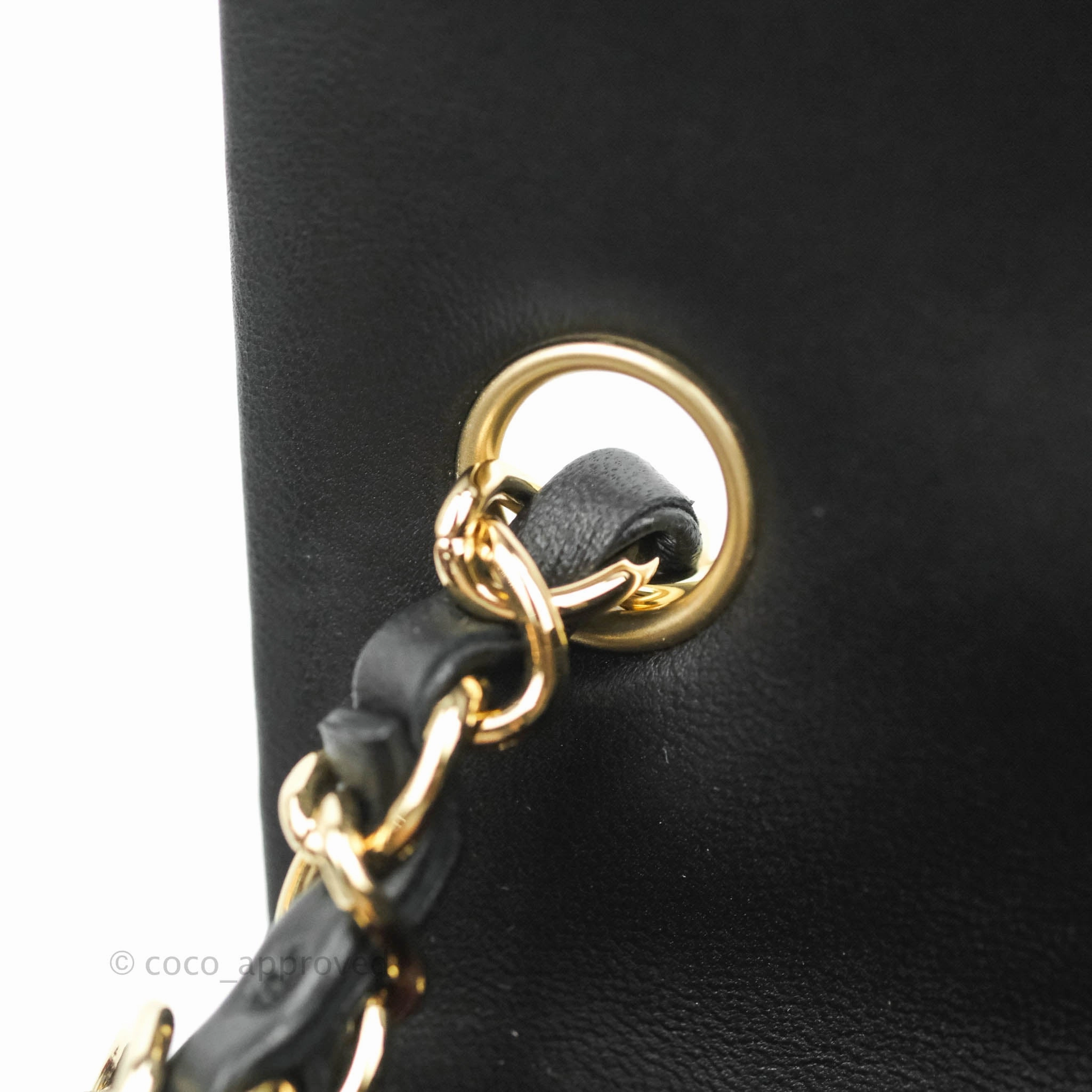 Chanel Mini Rectangular Lambskin Chevron Black Gold Hardware