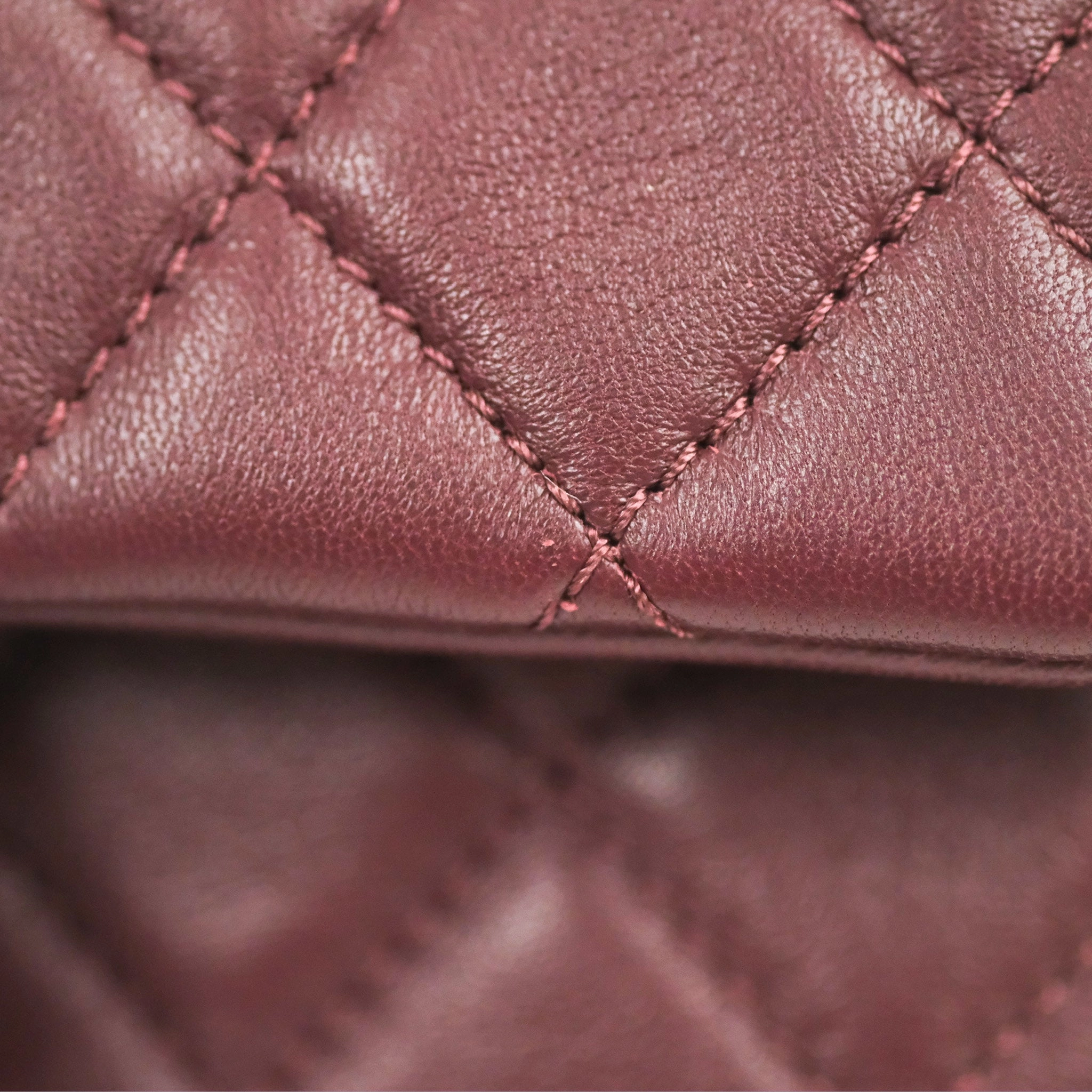 Chanel Mini Rectangular Pearl Crush Burgundy Lambskin Aged Gold Hardware