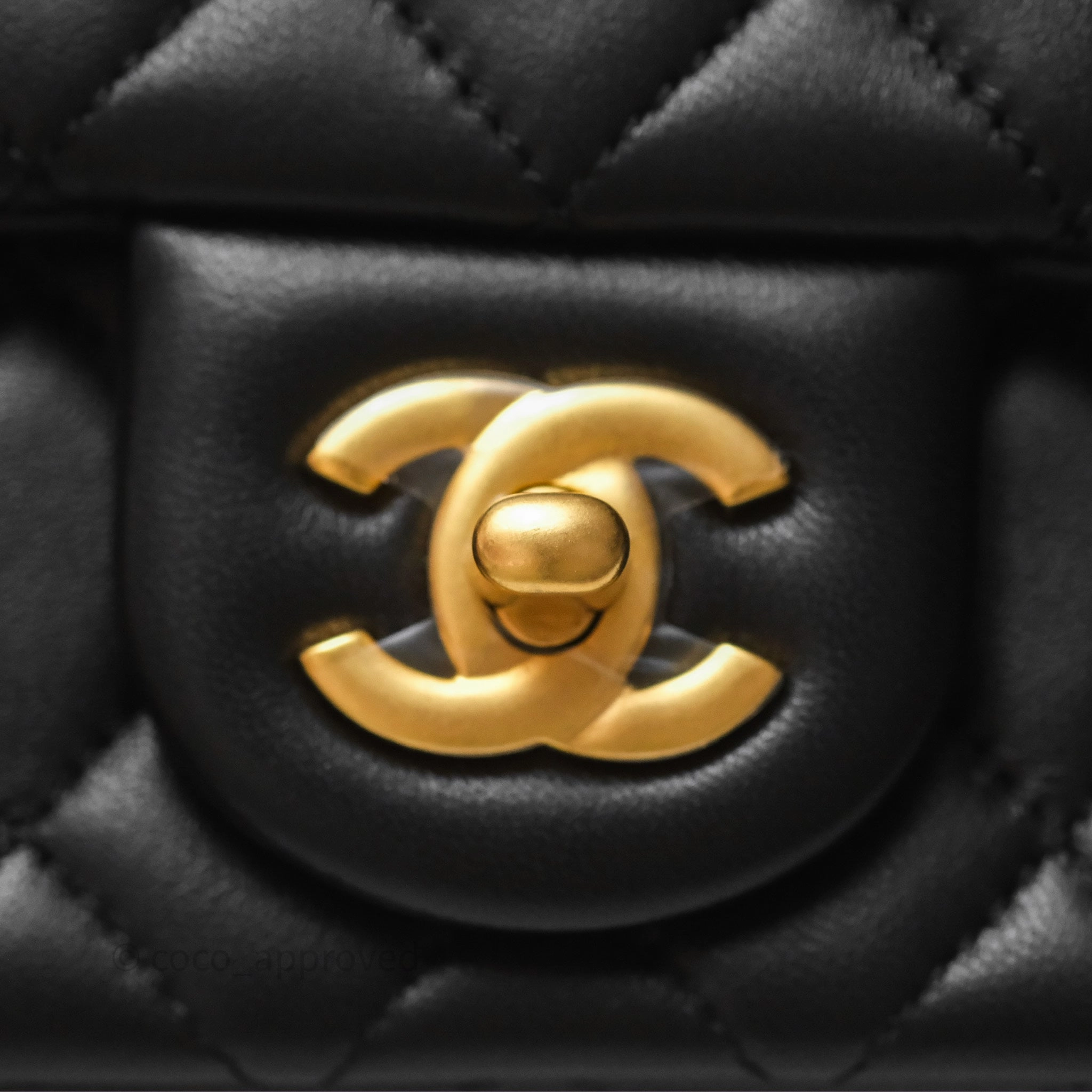Chanel Mini Rectangular Pearl Crush Quilted Black Lambskin Aged Gold Hardware