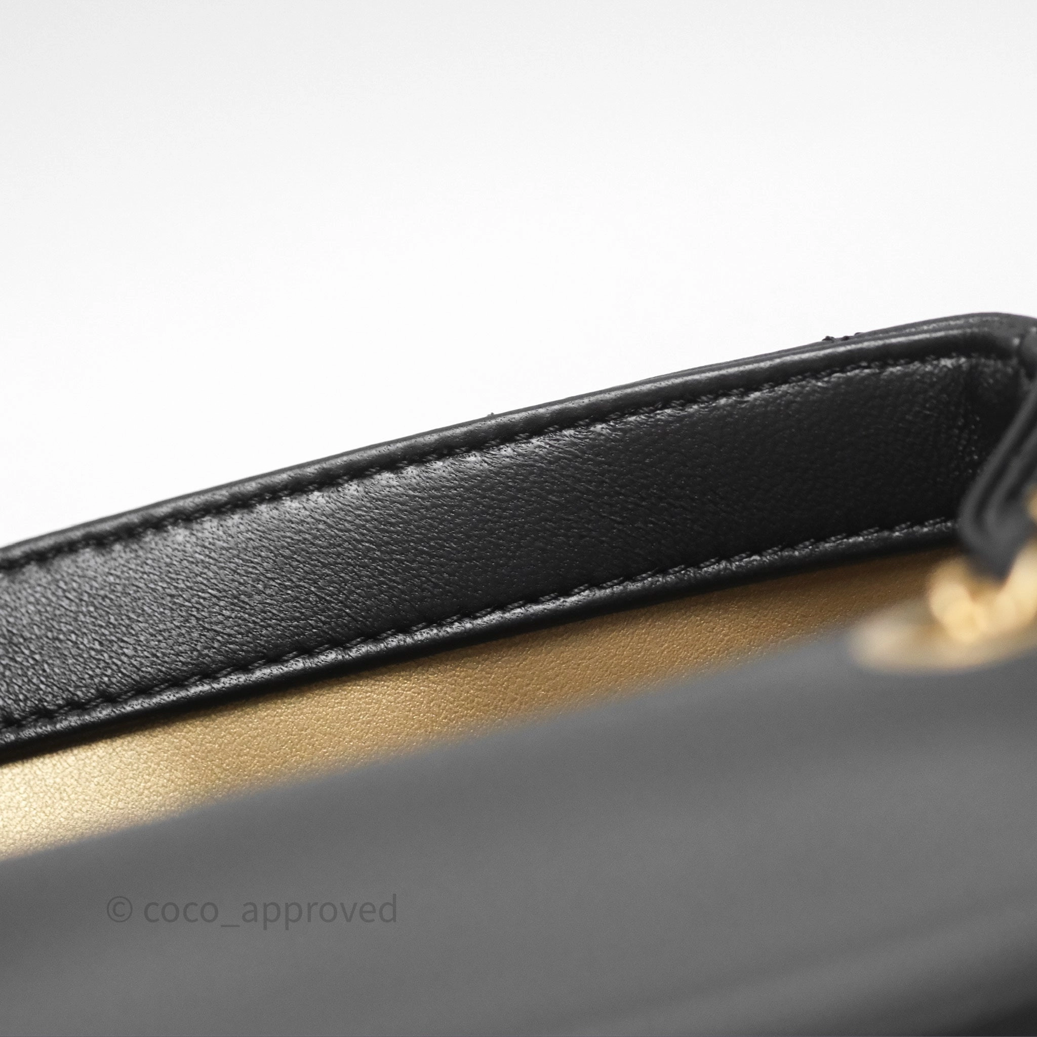 Chanel Mini Rectangular Pearl Crush Quilted Black Lambskin Aged Gold Hardware