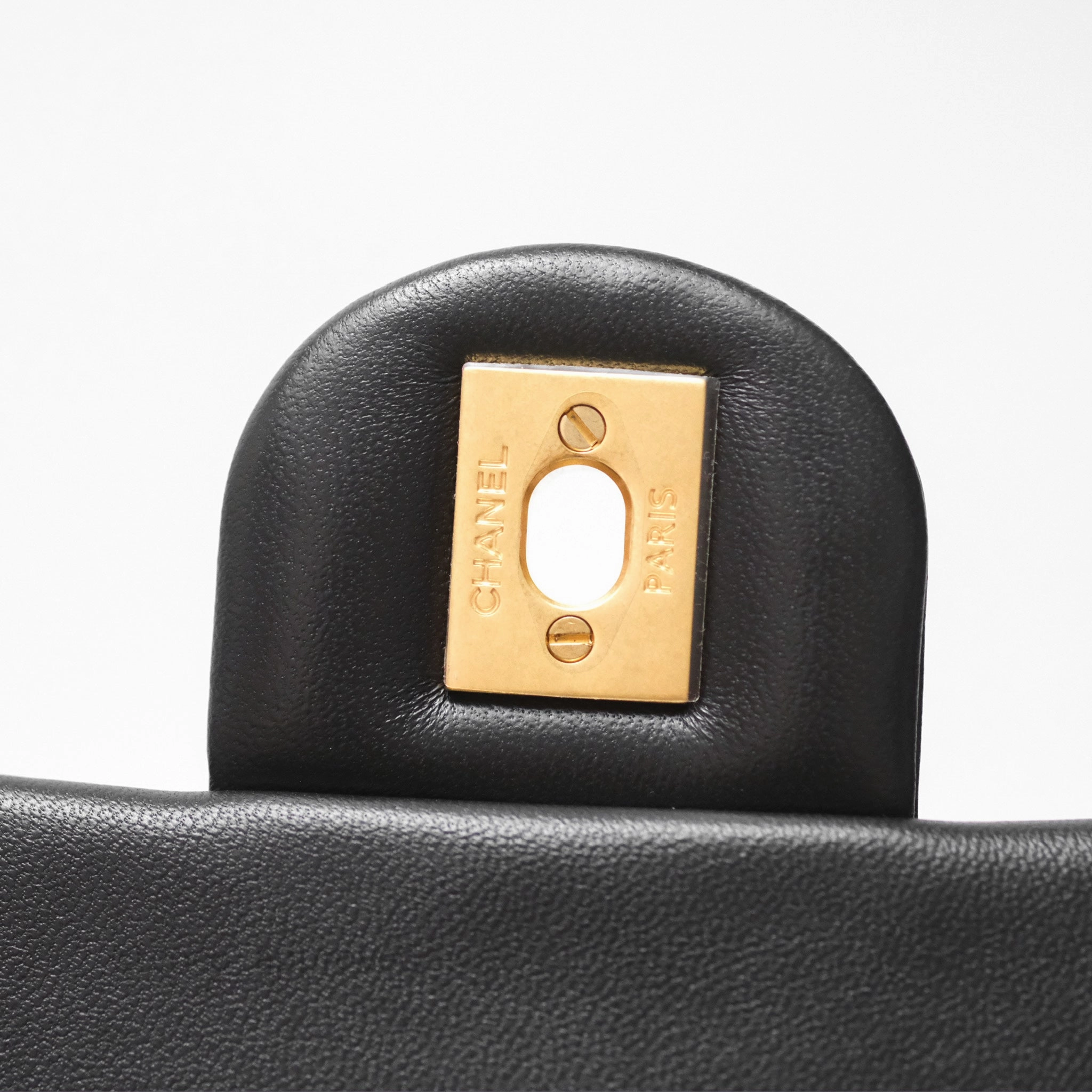 Chanel Mini Rectangular Pearl Crush Quilted Black Lambskin Aged Gold Hardware