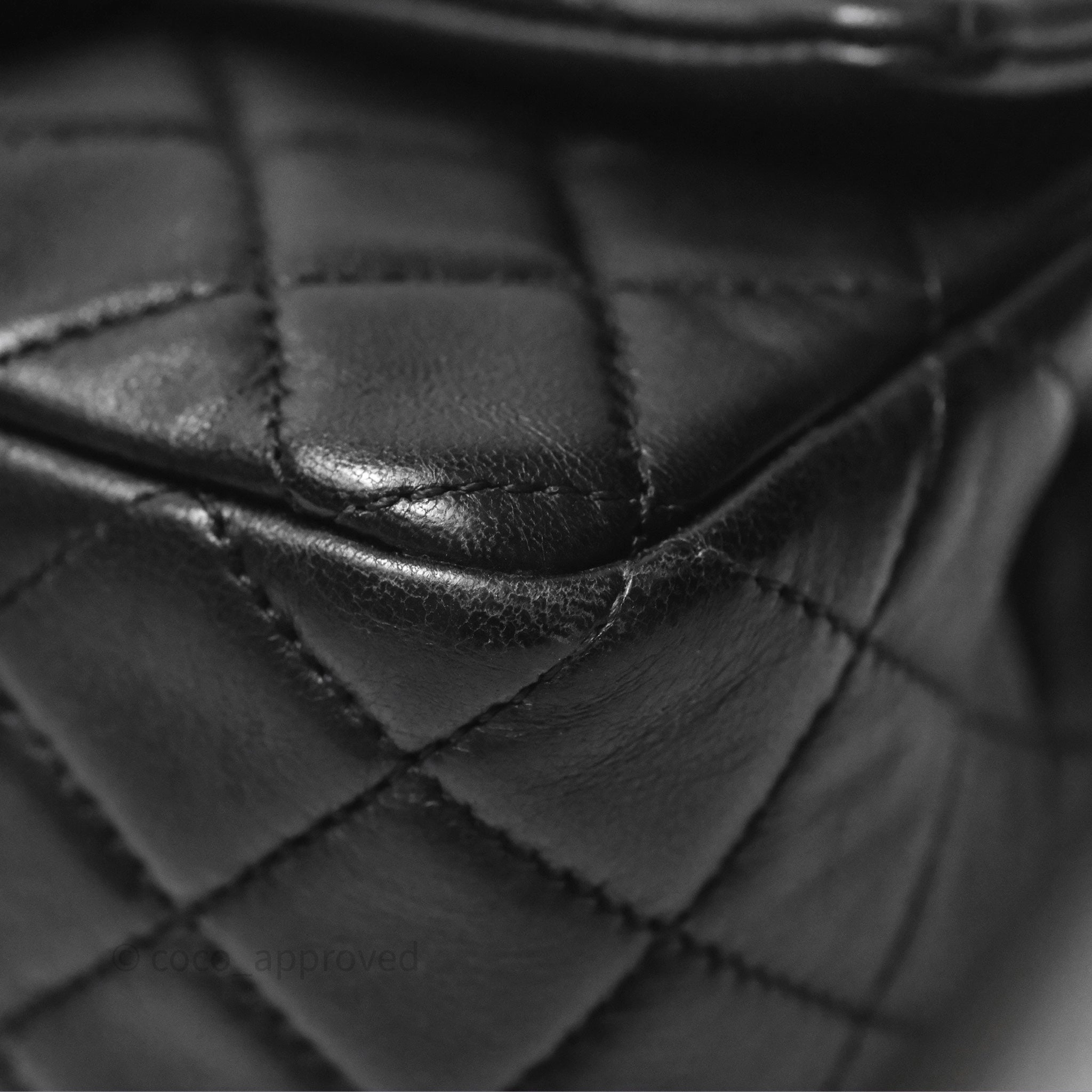Chanel Mini Rectangular Pearl Crush Quilted Black Lambskin Aged Gold Hardware