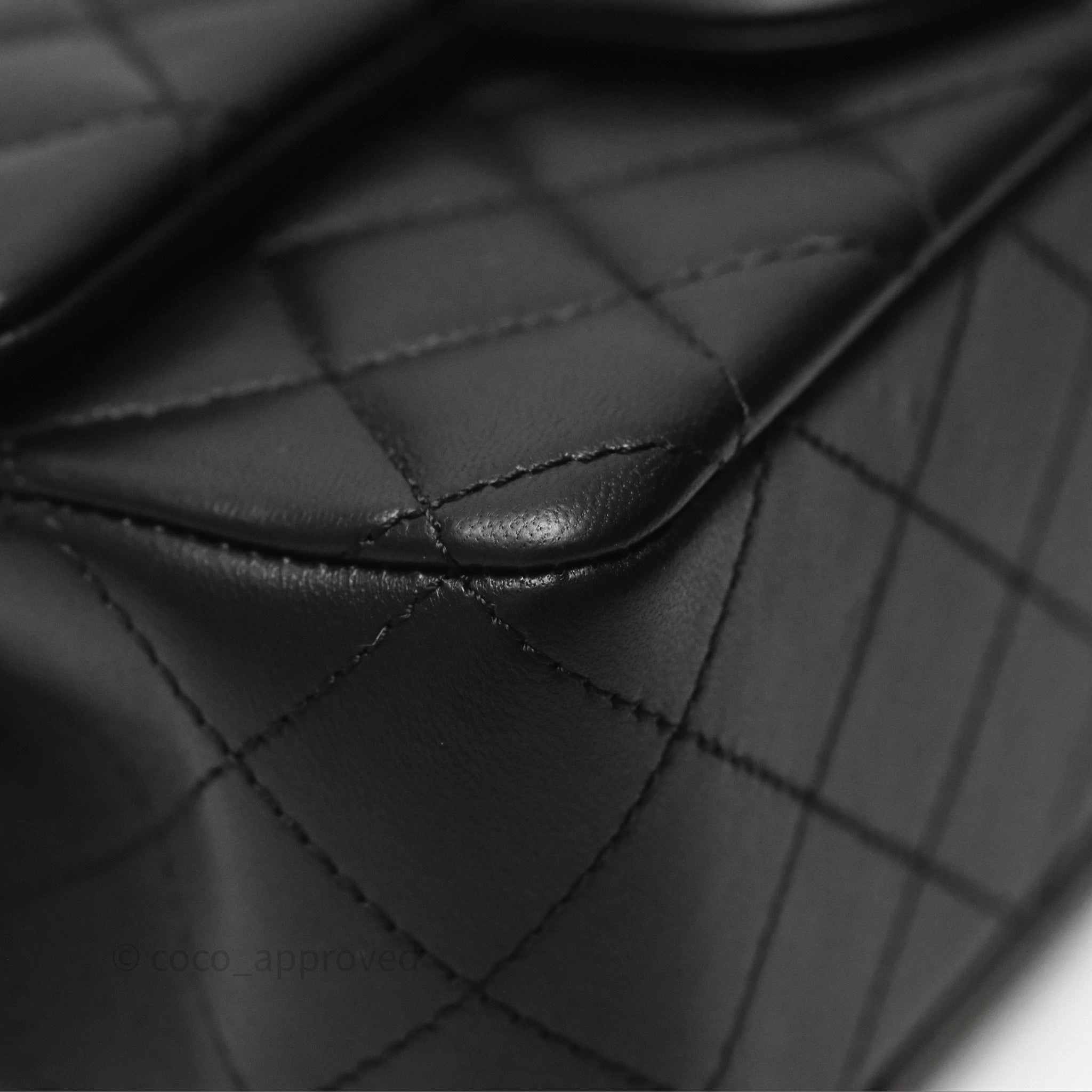 Chanel Mini Rectangular Pearl Crush Quilted Black Lambskin Aged Gold Hardware