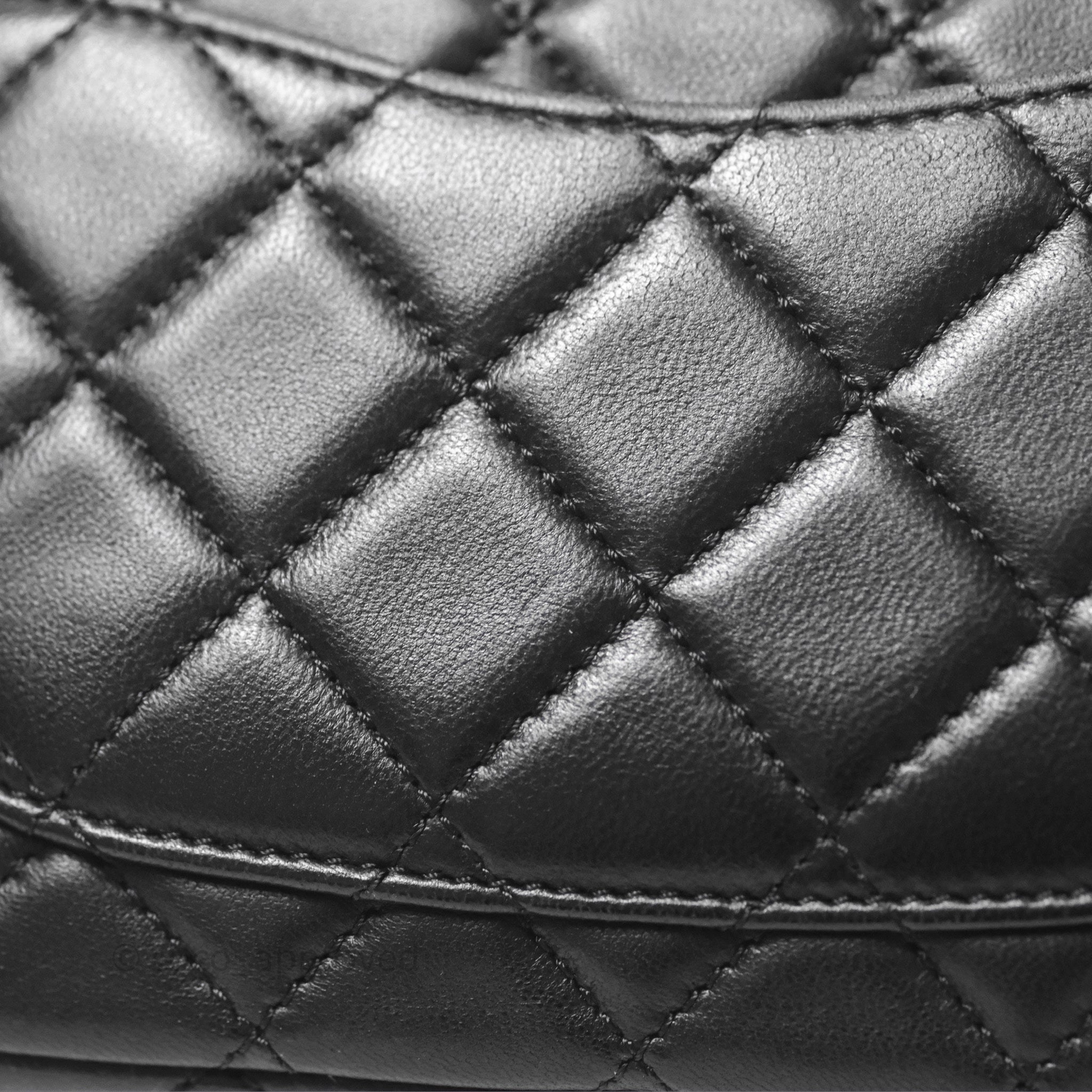 Chanel Mini Rectangular Pearl Crush Quilted Black Lambskin Aged Gold Hardware