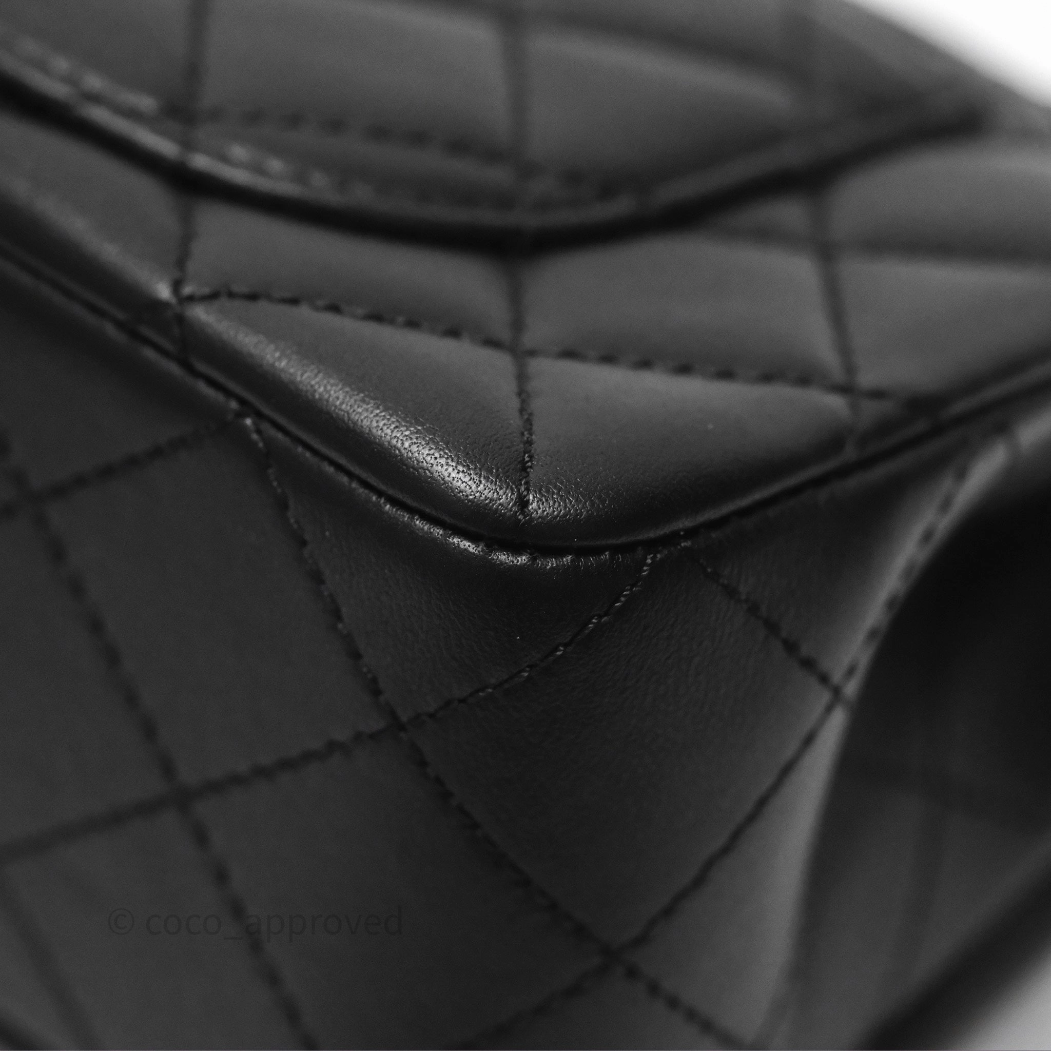 Chanel Mini Rectangular Pearl Crush Quilted Black Lambskin Aged Gold Hardware
