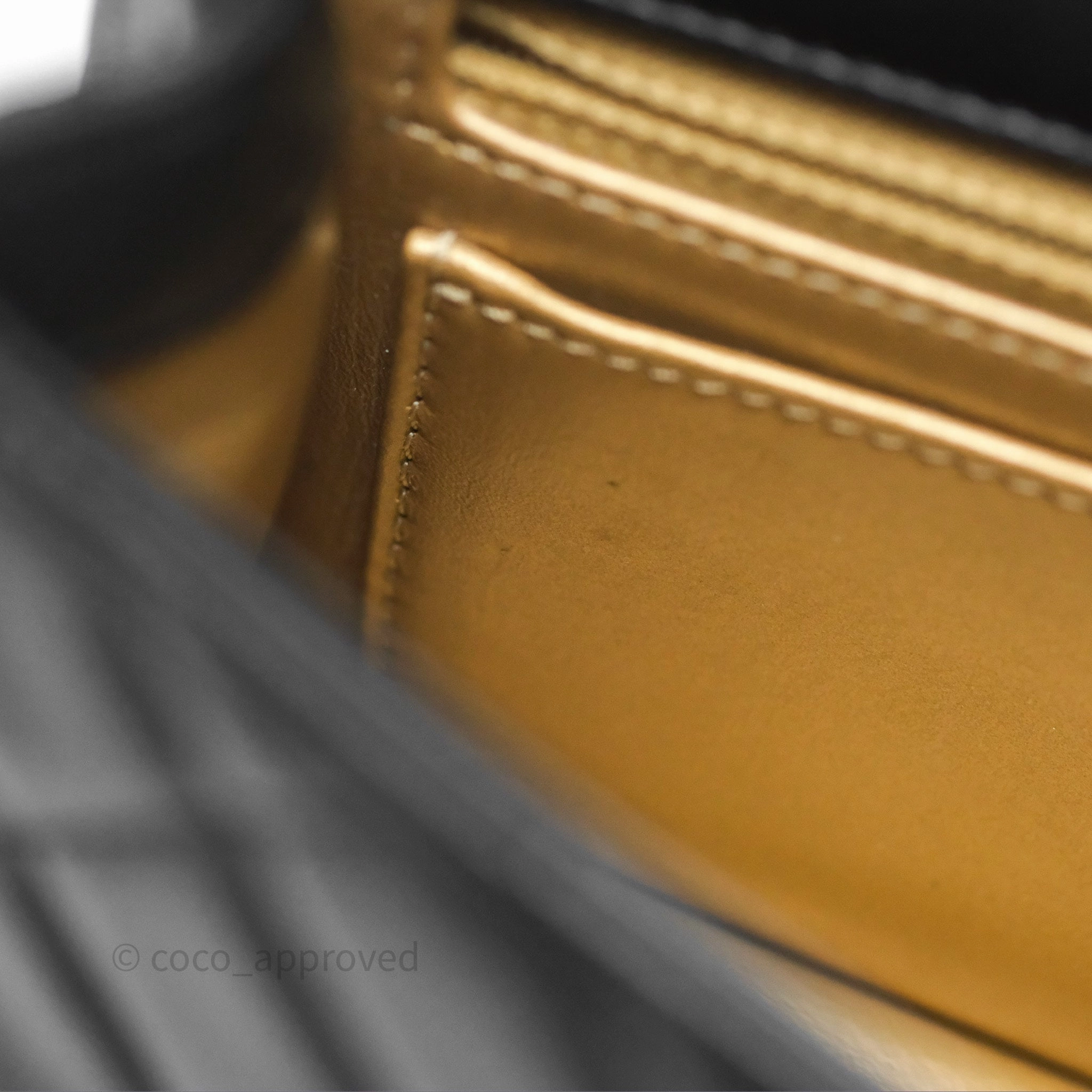 Chanel Mini Rectangular Pearl Crush Quilted Black Lambskin Aged Gold Hardware