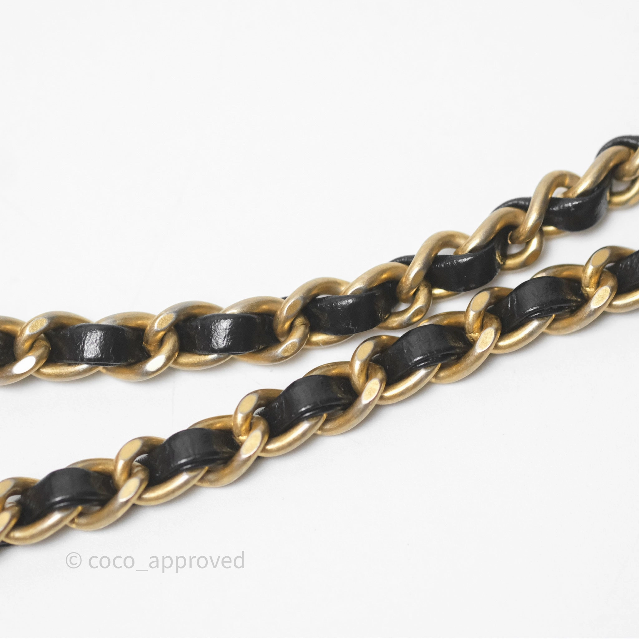 Chanel Mini Rectangular Pearl Crush Quilted Black Lambskin Aged Gold Hardware
