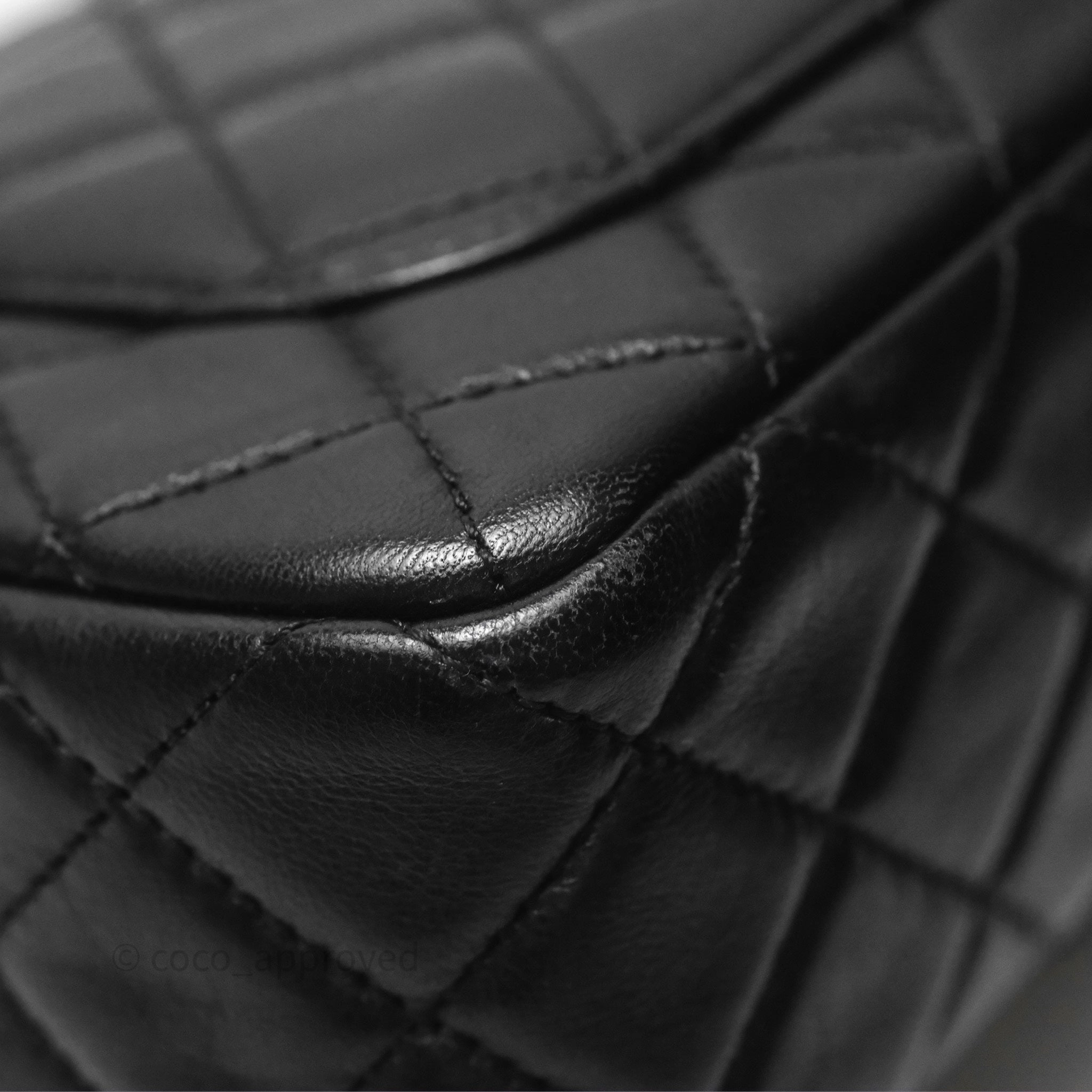 Chanel Mini Rectangular Pearl Crush Quilted Black Lambskin Aged Gold Hardware