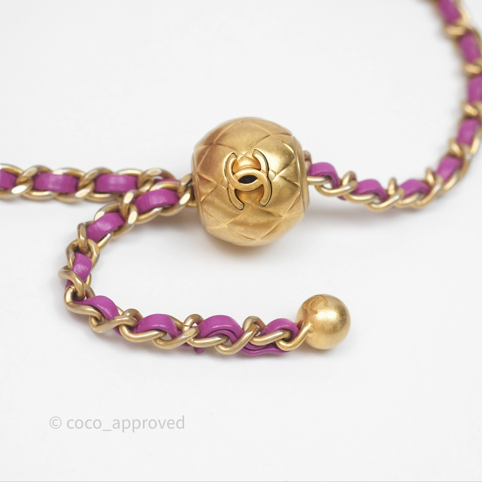 Chanel Mini Rectangular Pearl Crush Quilted Purple Lambskin Aged Gold Hardware