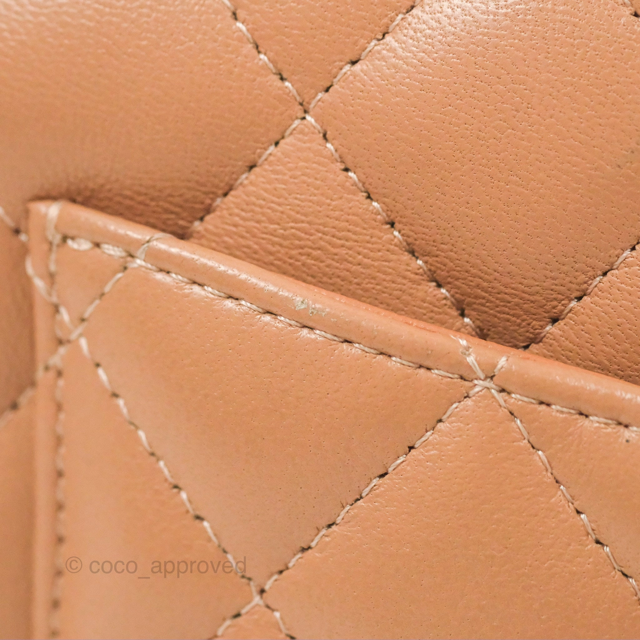 Chanel Mini Rectangular Quilted Beige Lambskin Silver Hardware