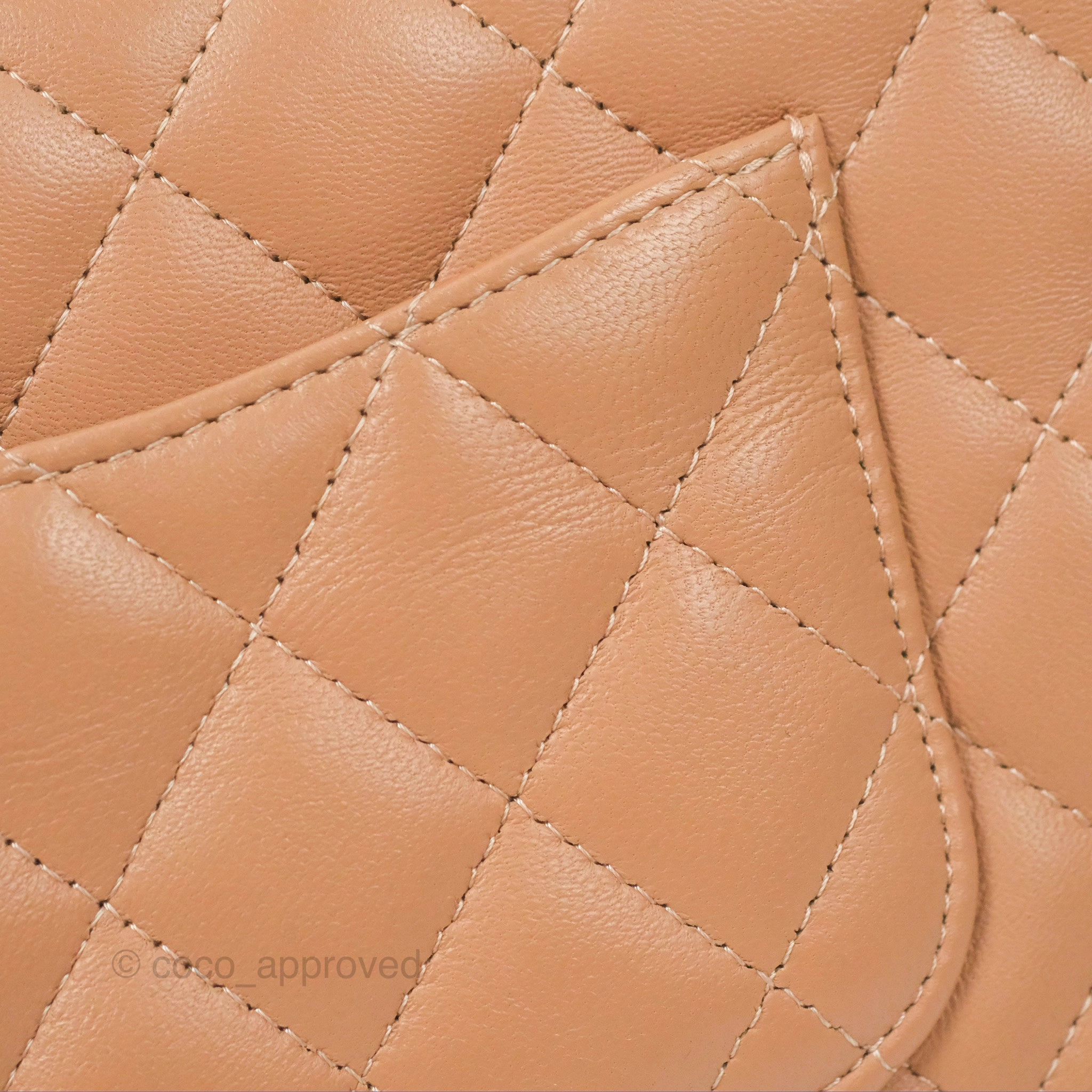 Chanel Mini Rectangular Quilted Beige Lambskin Silver Hardware