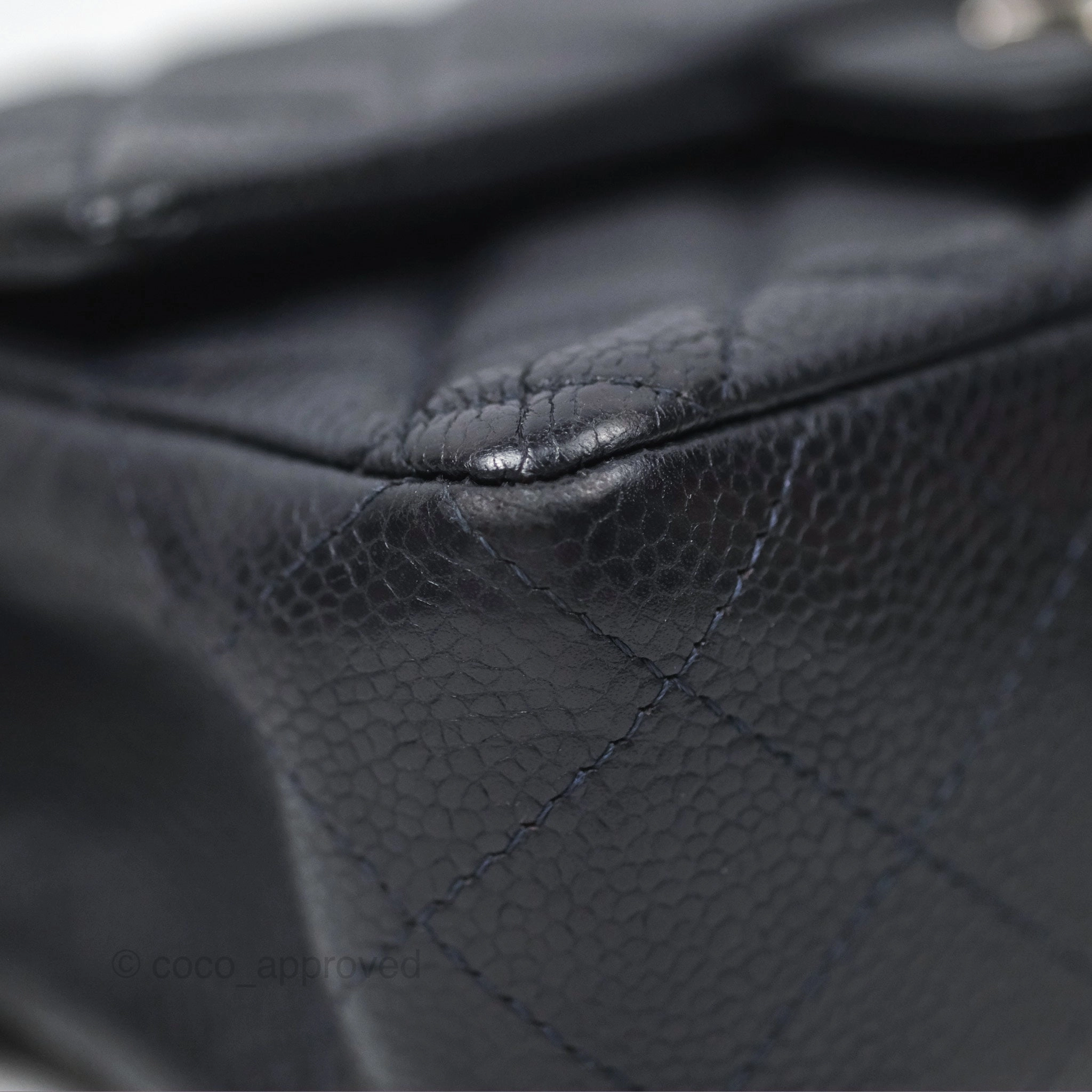 Chanel Mini Rectangular Quilted Dark Navy Caviar Silver Hardware