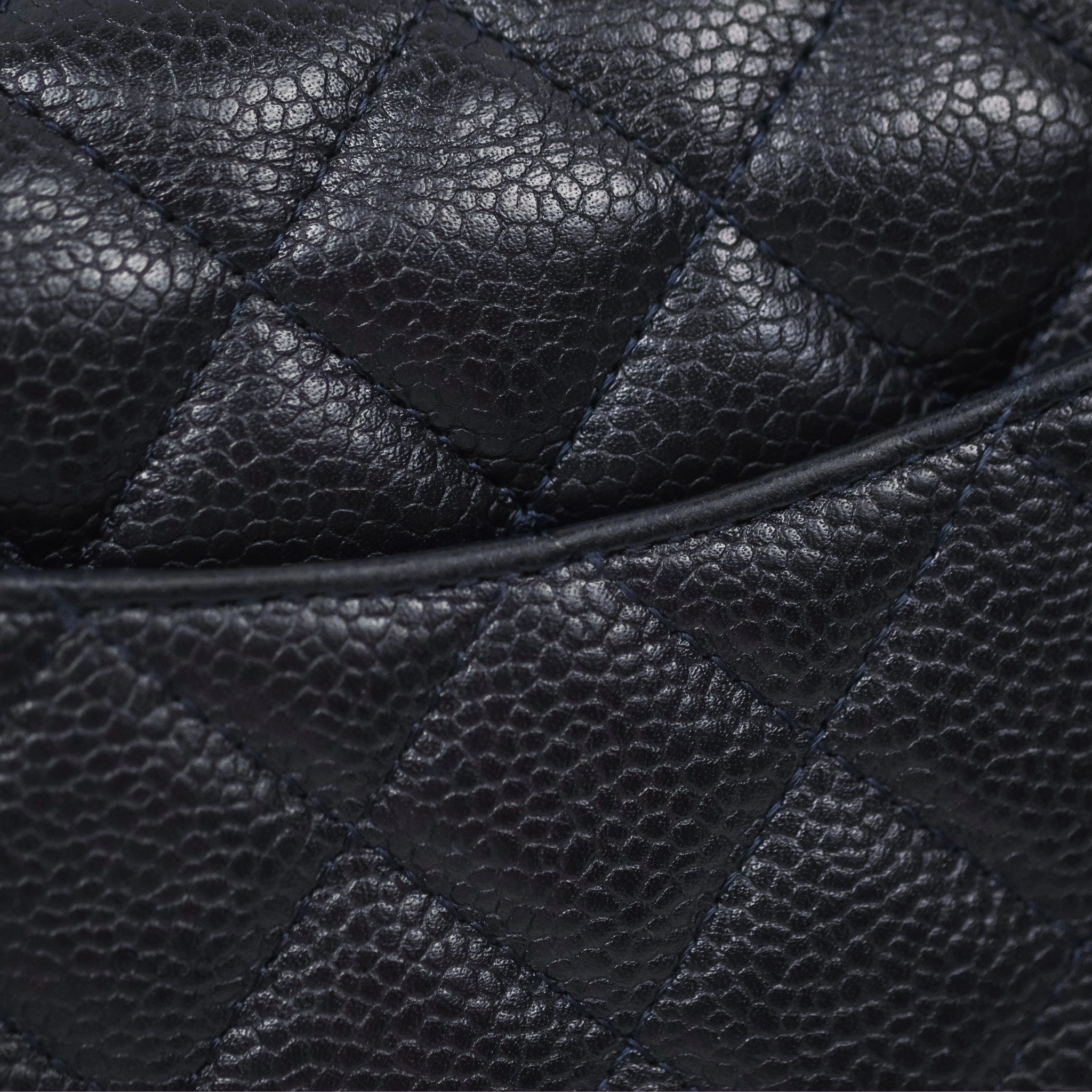 Chanel Mini Rectangular Quilted Dark Navy Caviar Silver Hardware