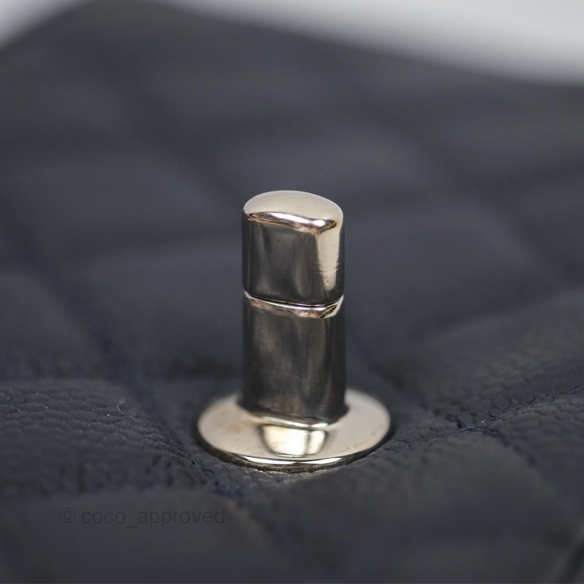 Chanel Mini Rectangular Quilted Dark Navy Caviar Silver Hardware