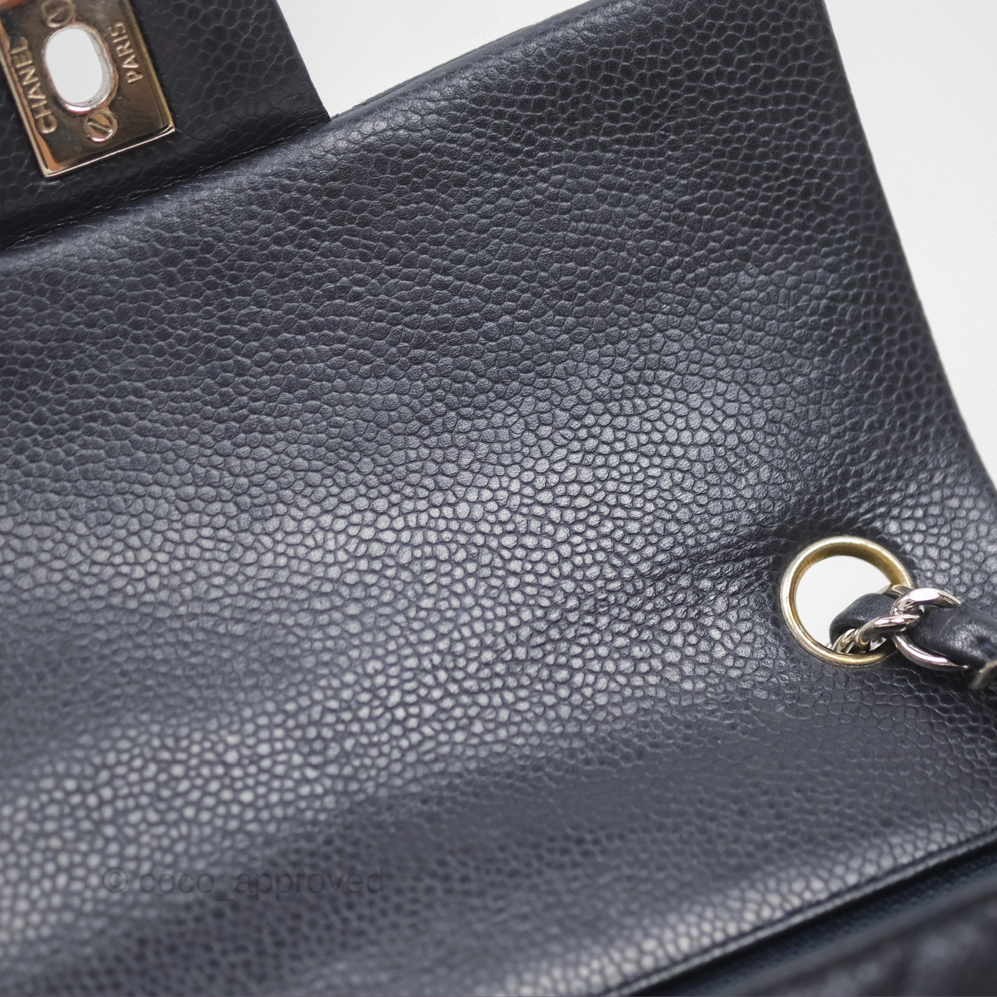 Chanel Mini Rectangular Quilted Dark Navy Caviar Silver Hardware