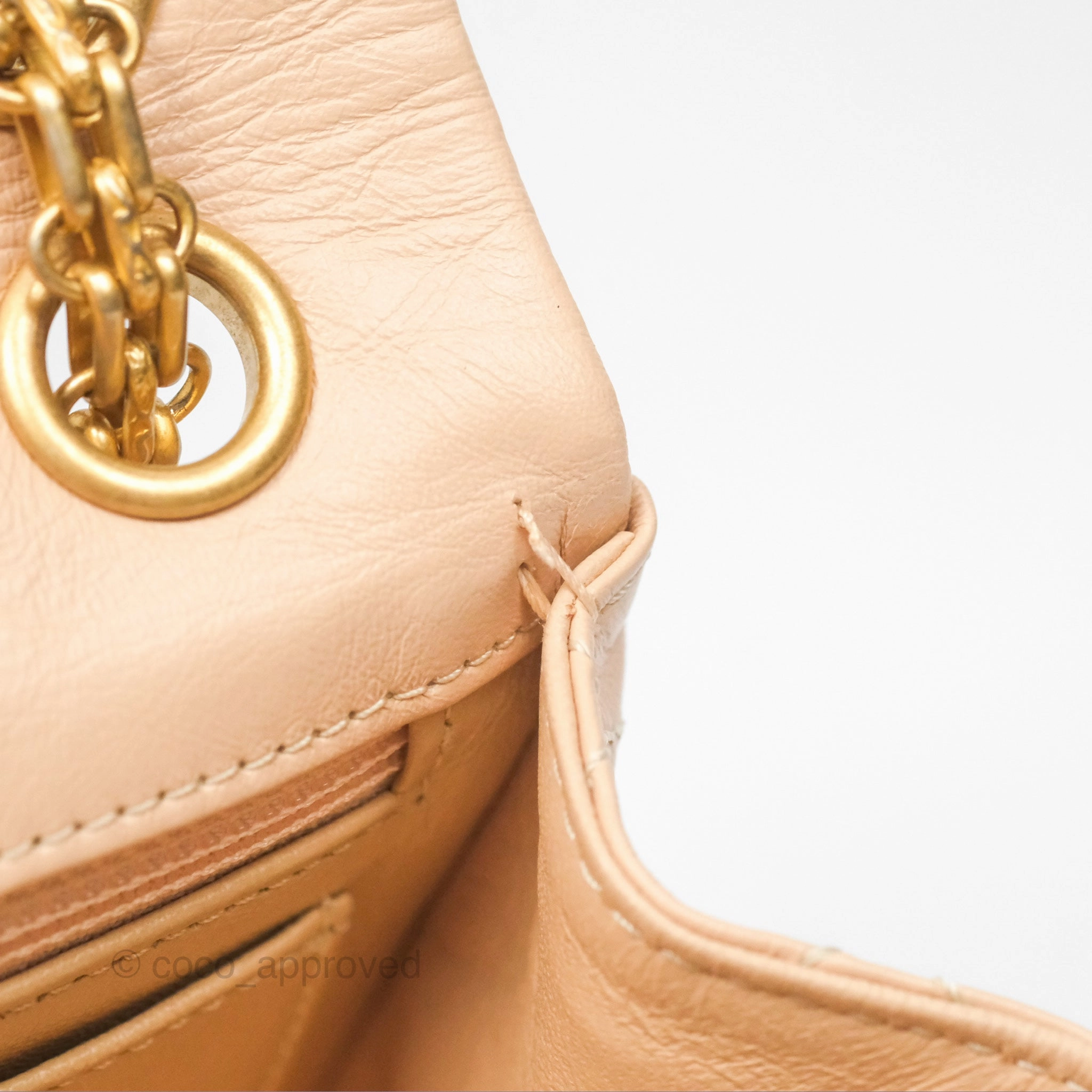 Chanel Mini Reissue 224 Beige Aged Calfskin Aged Gold Hardware